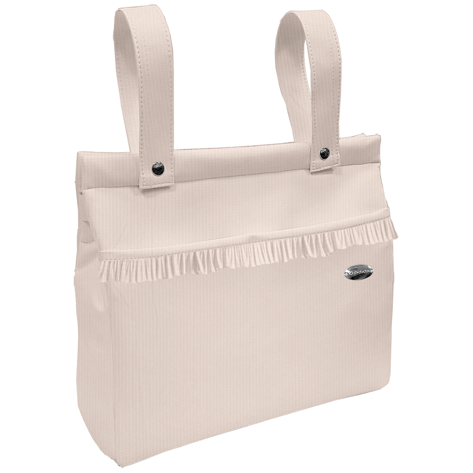 Bolso panera bambula beis tostado Bolso para silla modelo panera en tejido bambula beis tostado