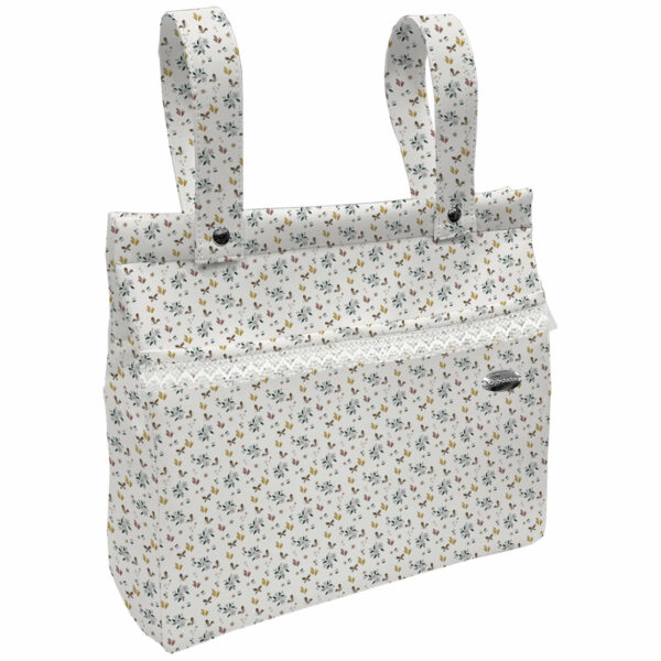 Bolso para silla modelo panera en tejido impermeable estampado Zoe