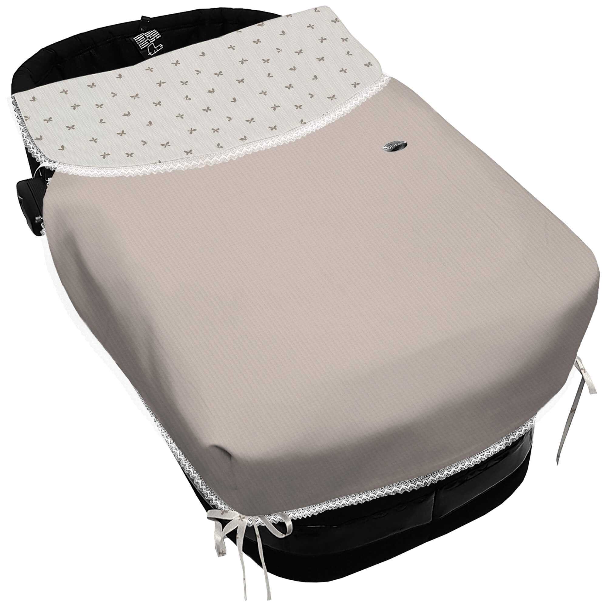 Colcha lazos Indra tostado Colcha para capazo con lazos Indra tostado