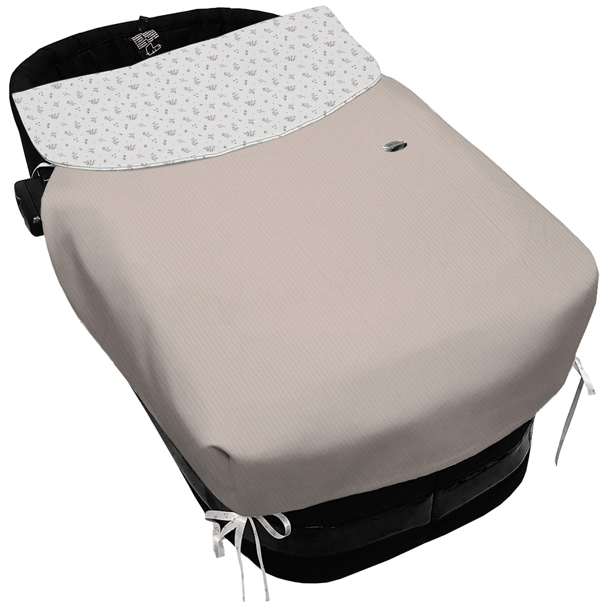 Colcha lazos Luan tostado Colcha para capazo con lazos Luan tostado