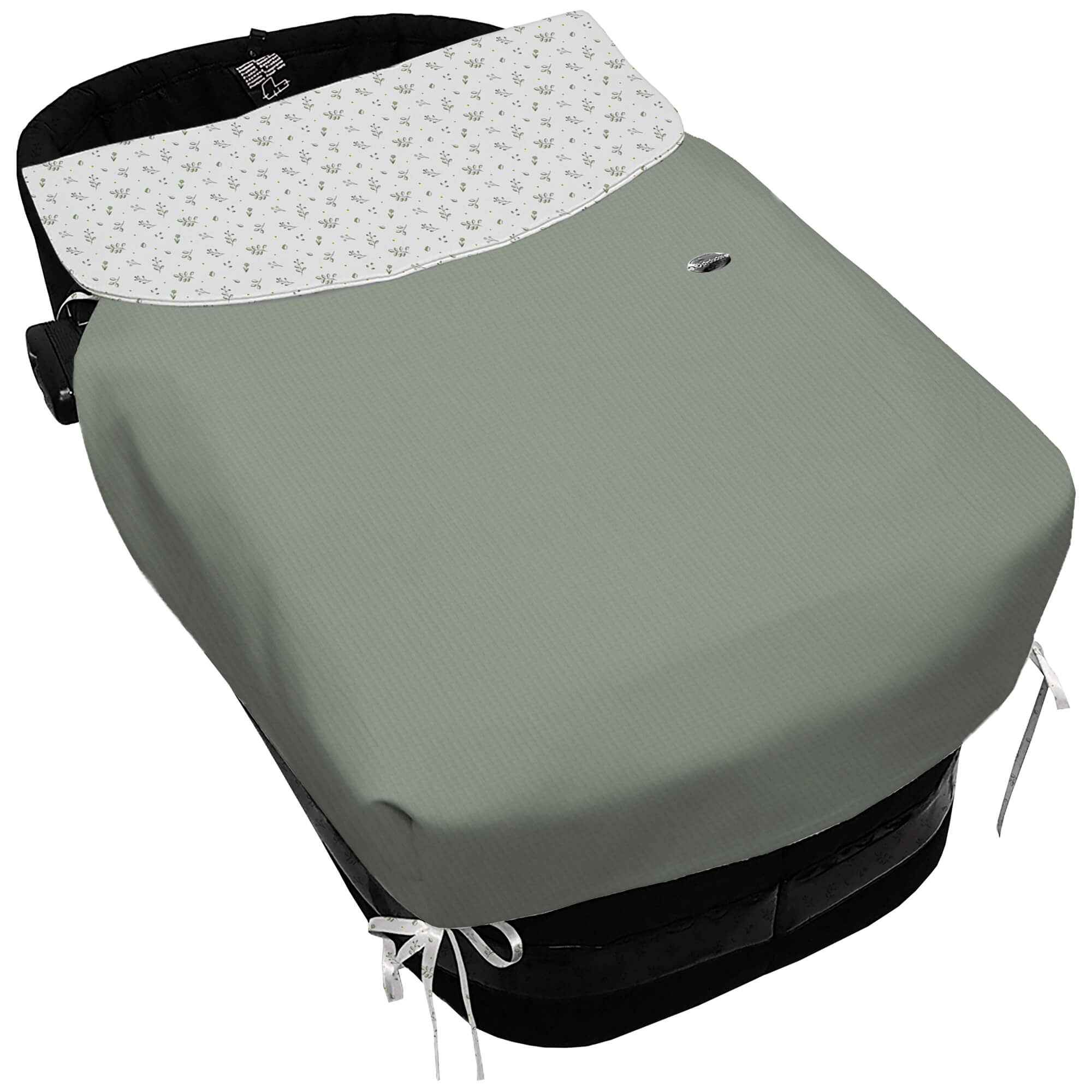 Colcha lazos Luan verde Colcha para capazo con lazos Luan verde