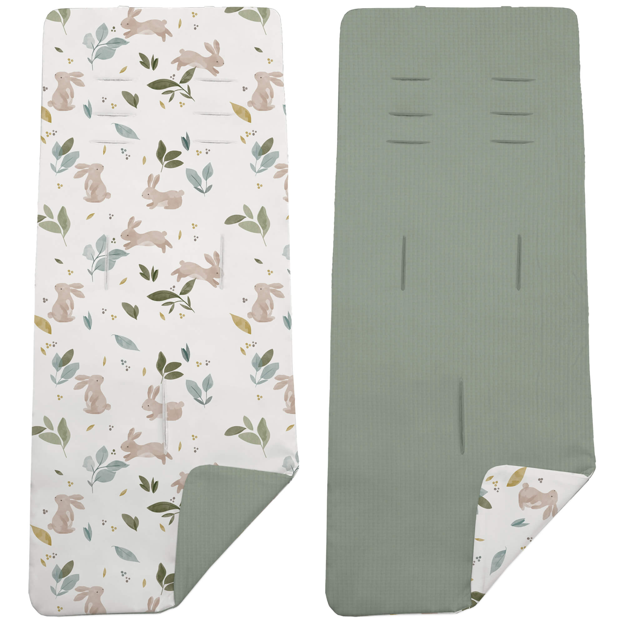 Colchoneta reversible Uriel verde Colchoneta para silla reversible Uriel verde