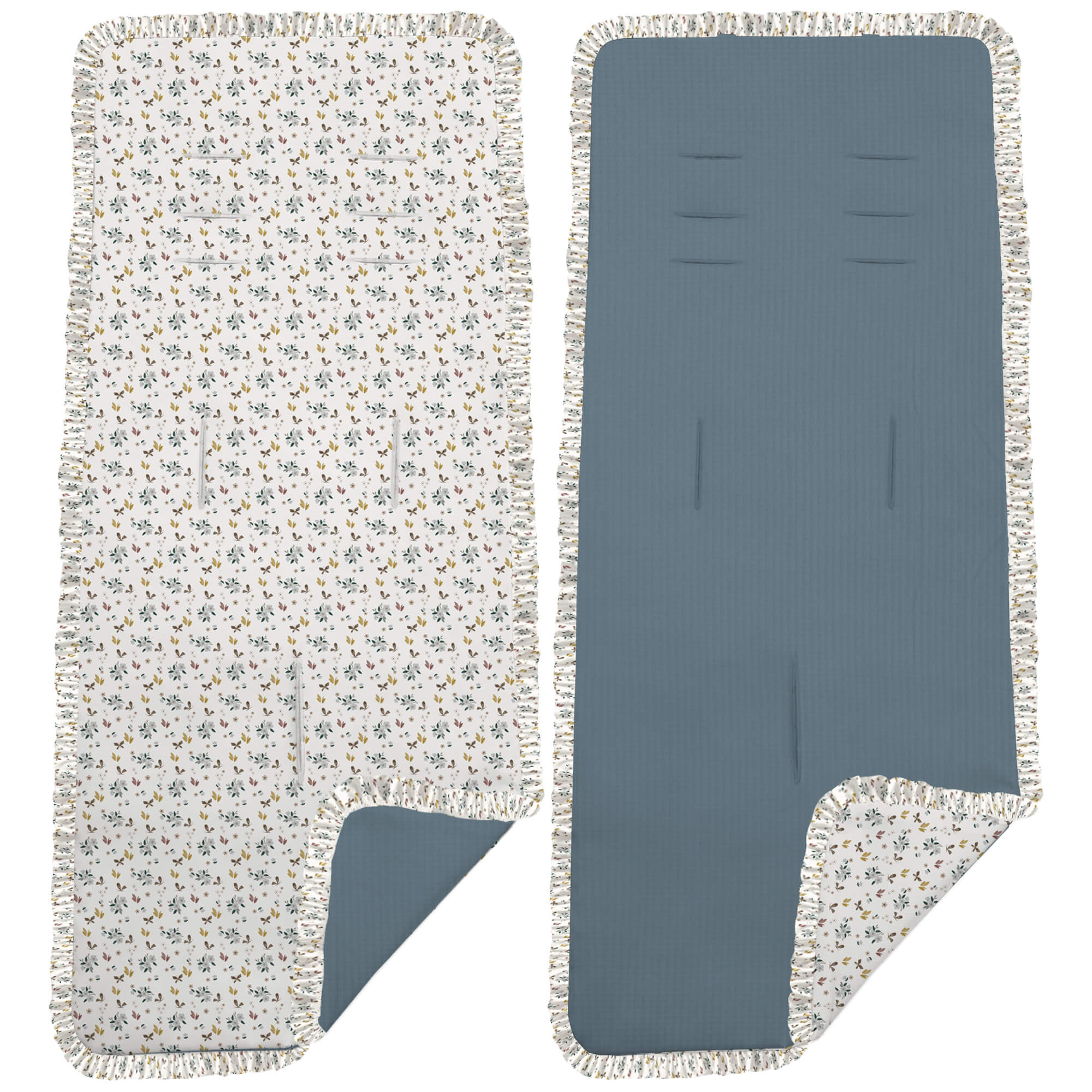 Colchoneta reversible Zoe azul Colchoneta para silla reversible Zoe azul