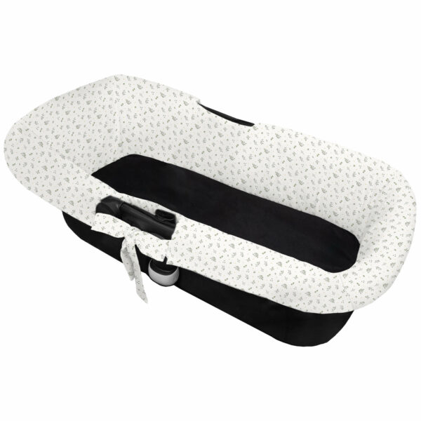 Interior de capazo modelo universal de lazadas en tejido estampado diseño Luan Verde