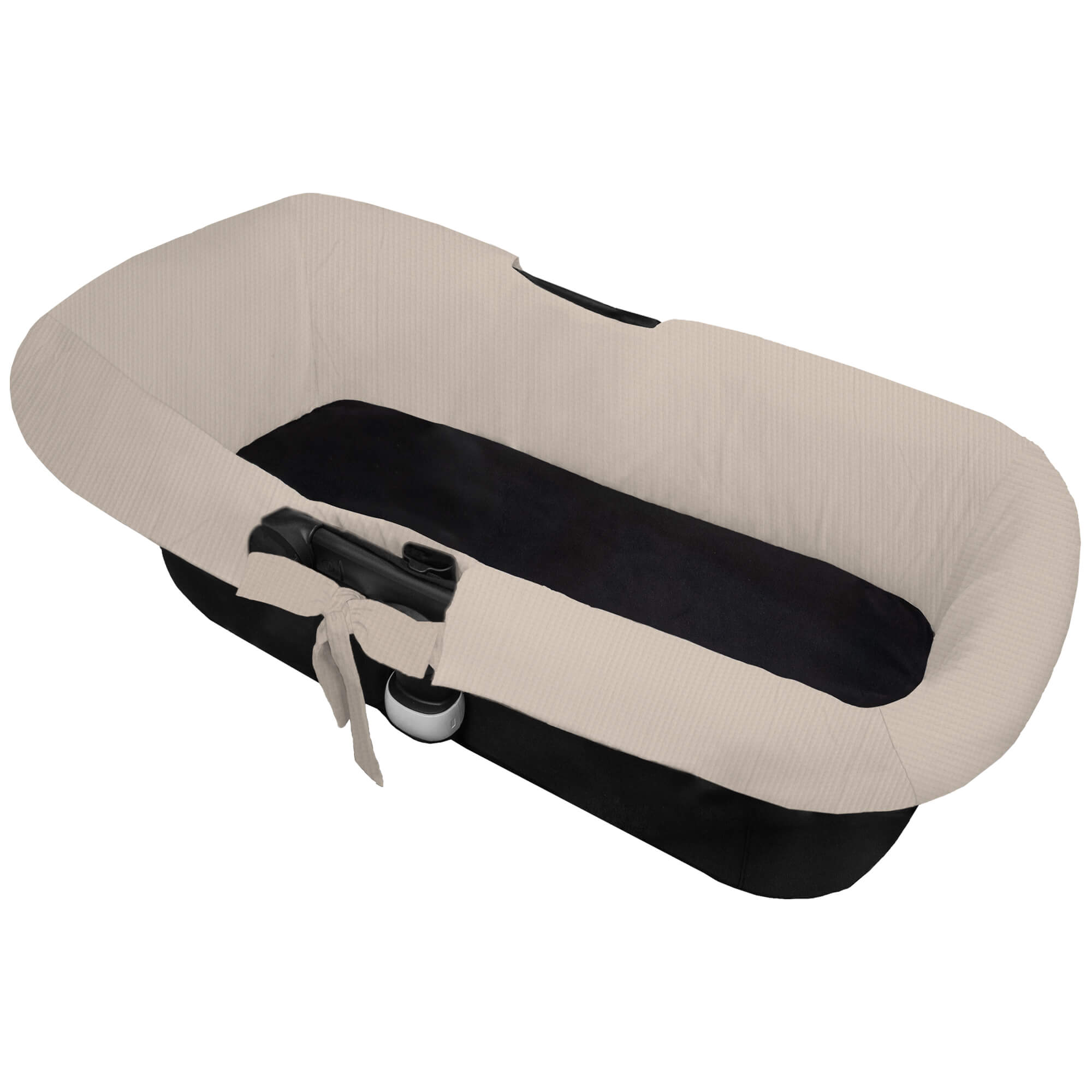 Interior de capazo lazadas sin volante bambula tostado Interior para capazo modelo lazadas sin volante bambula tostado