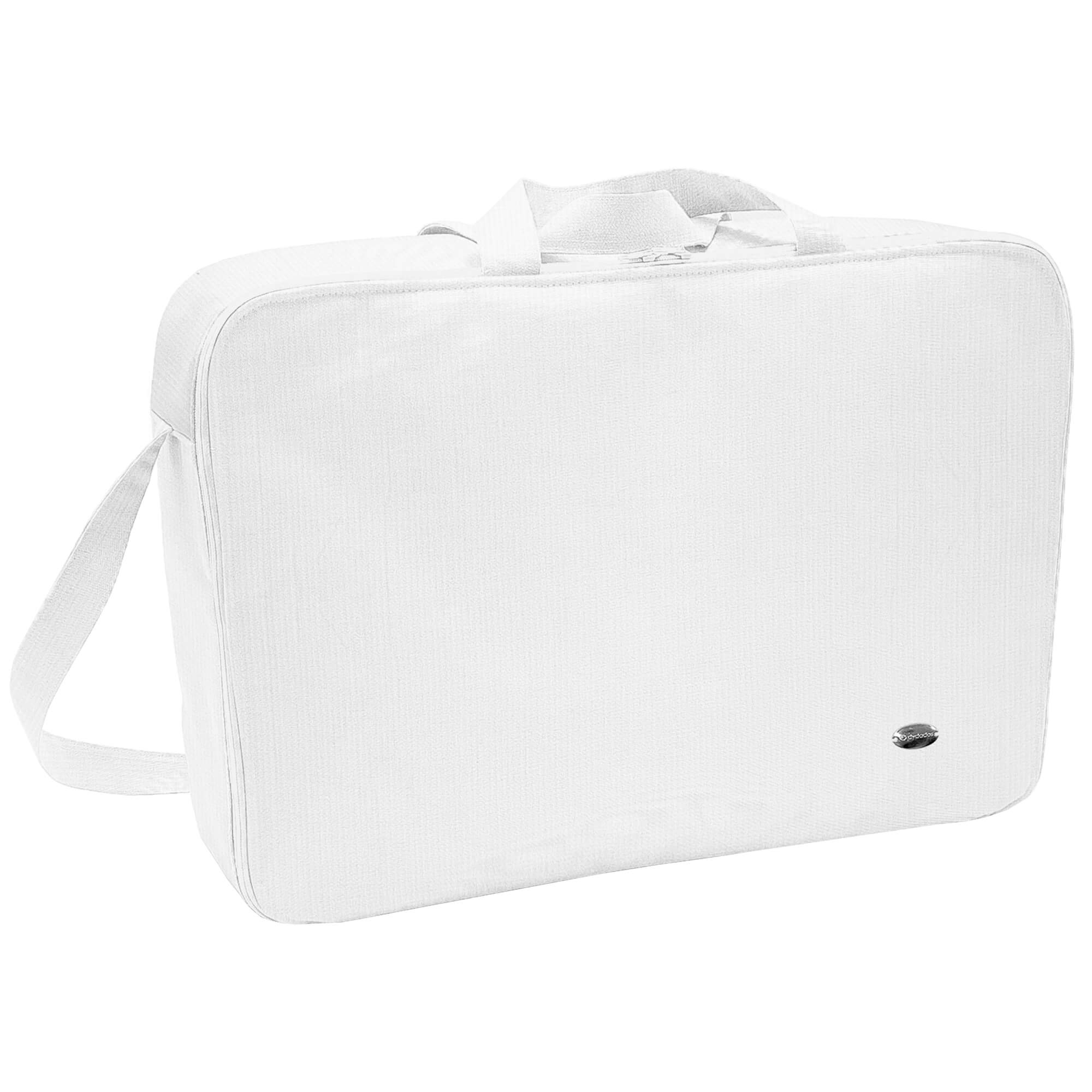 Maleta Pequeña bambula Blanco Maleta para el bebé en tejido bambula de algodón color Blanco