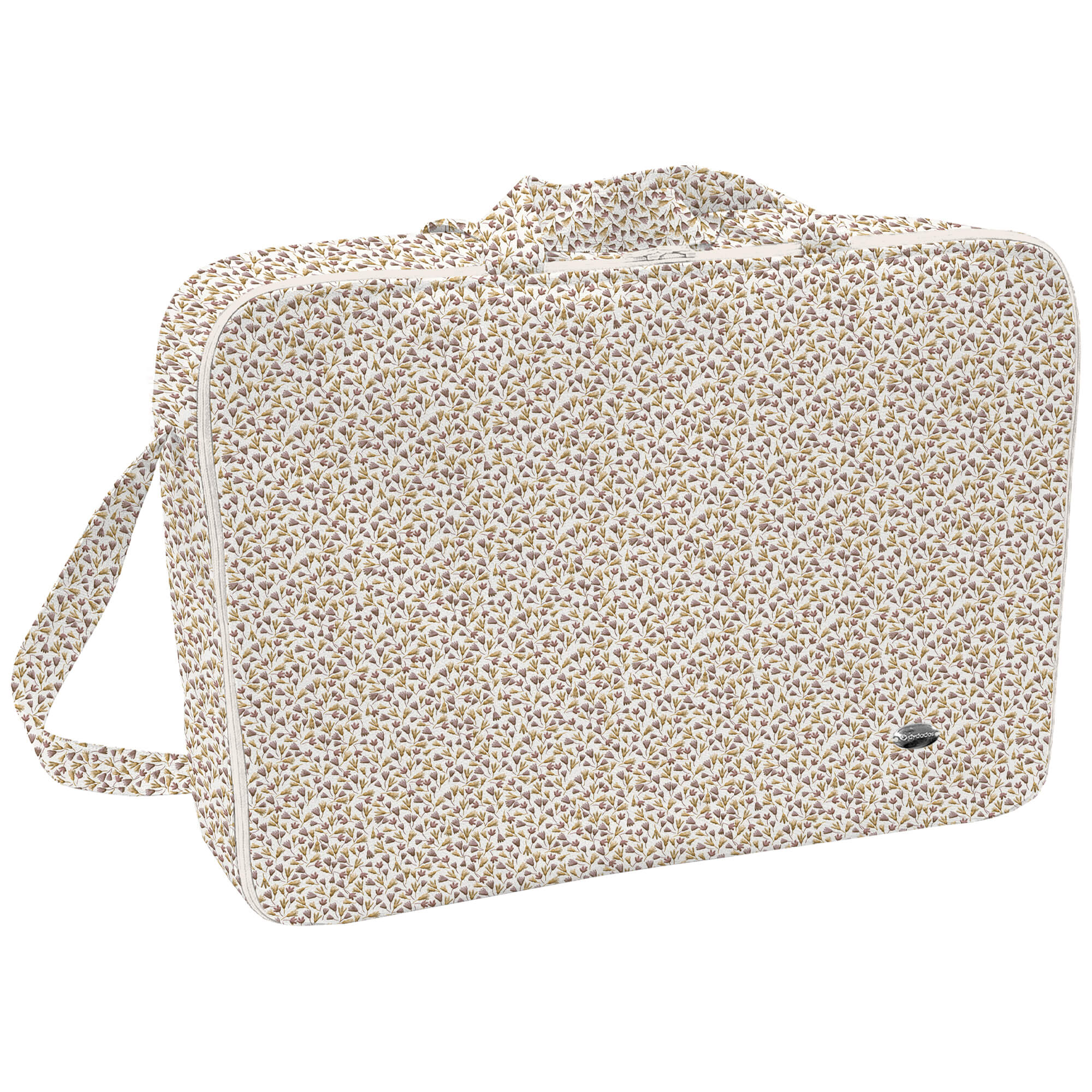Maleta tejido estampado Adel Tostado Maleta en tejido estampado Adel Tostado. Para el interior tejido blanco impermeable.