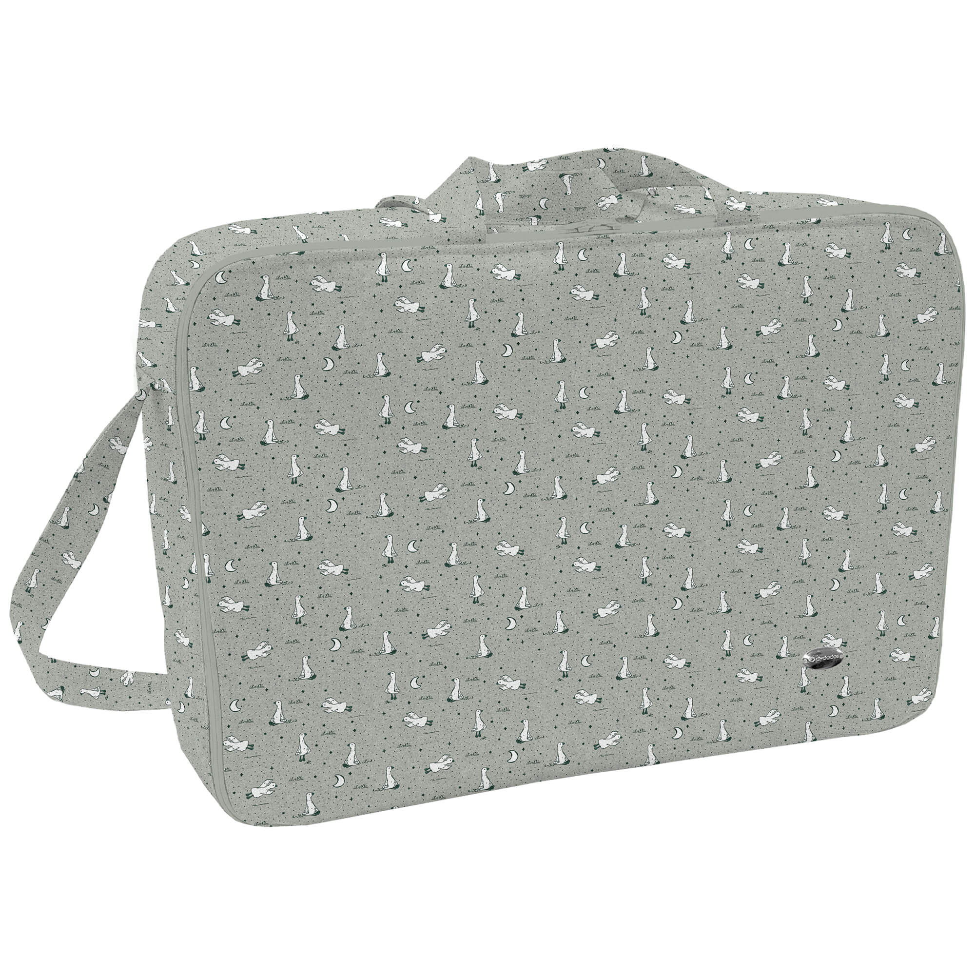 Maleta tejido estampado Ginebra Maleta en tejido estampado Ginebra. Para el interior tejido blanco impermeable.