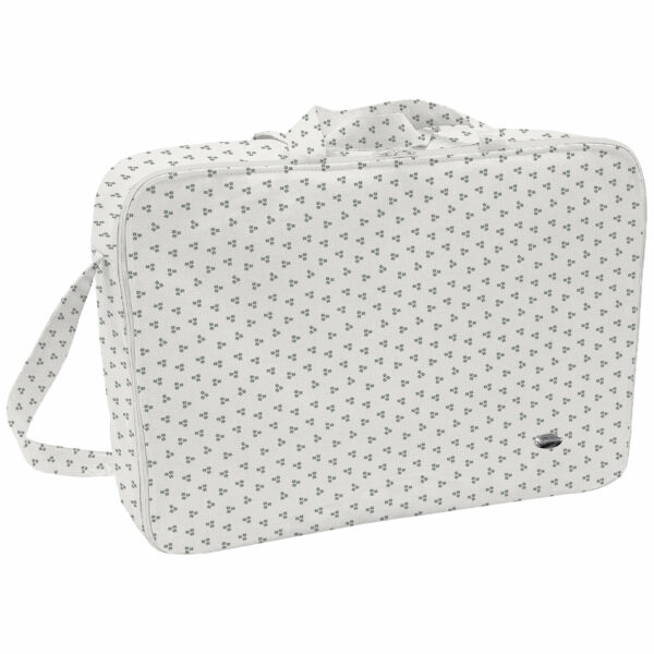 Maleta en tejido estampado Kenai. Para el interior tejido blanco impermeable.