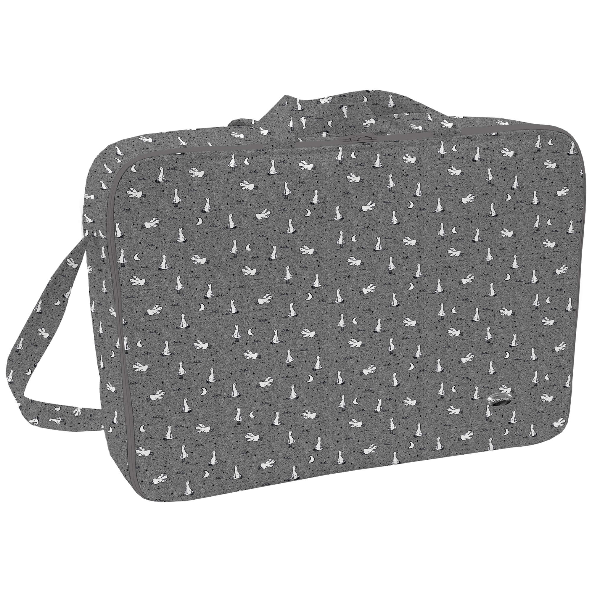 Maleta tejido estampado Milán Maleta en tejido estampado Milán. Para el interior tejido blanco impermeable.