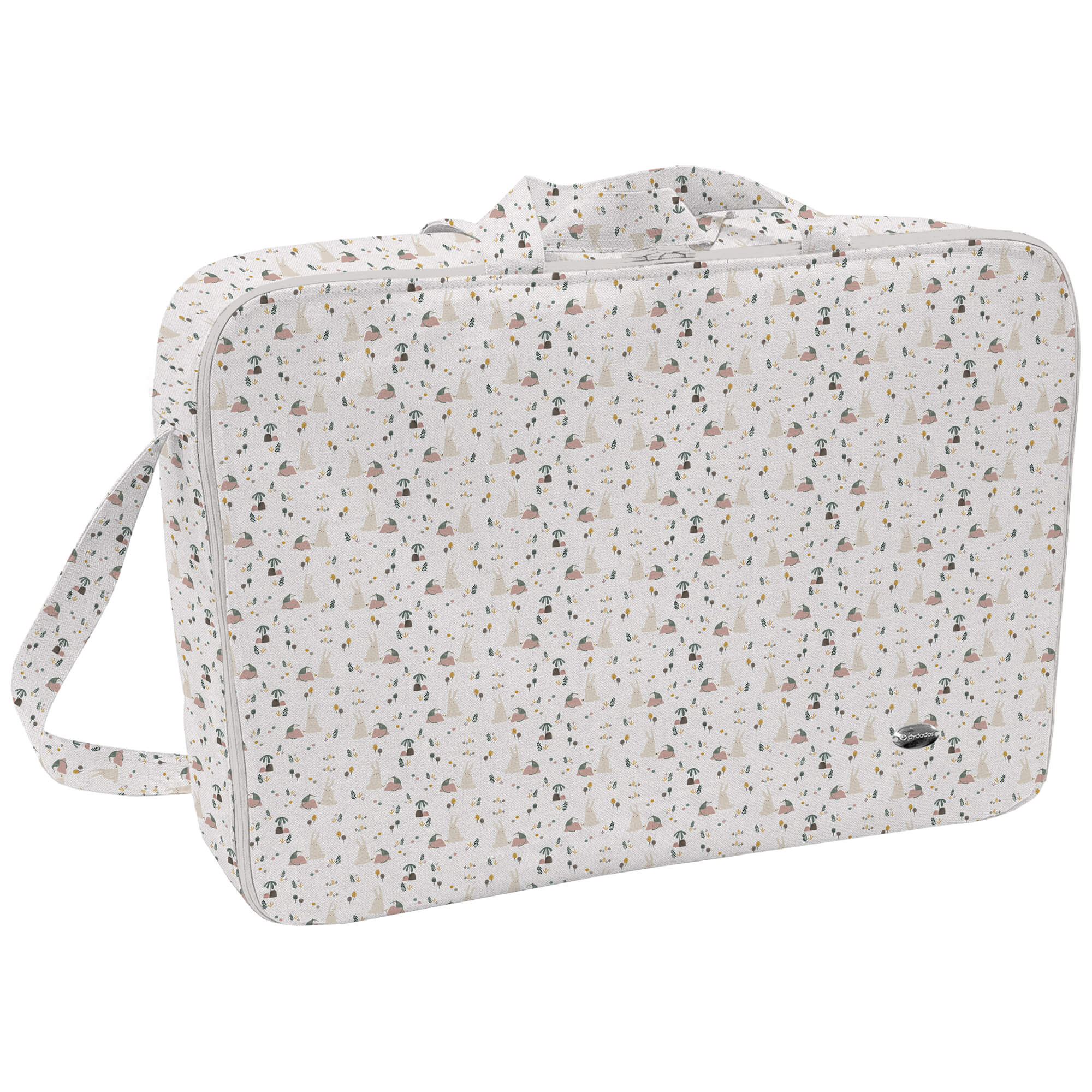 Maleta tejido estampado Orlando Rosa - Ayora Maleta en tejido estampado Orlando Rosa - Ayora. Para el interior tejido blanco impermeable.
