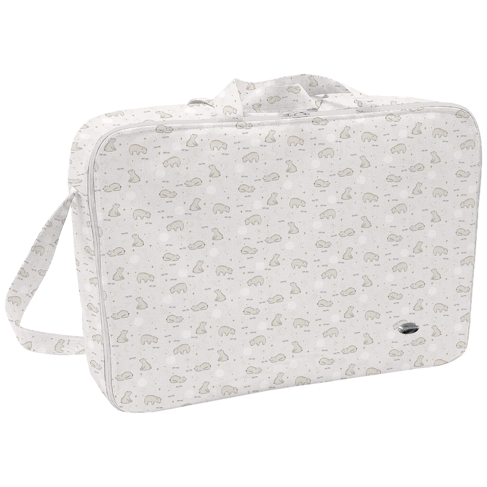 Maleta tejido estampado Palermo Maleta en tejido estampado Palermo. Para el interior tejido blanco impermeable.