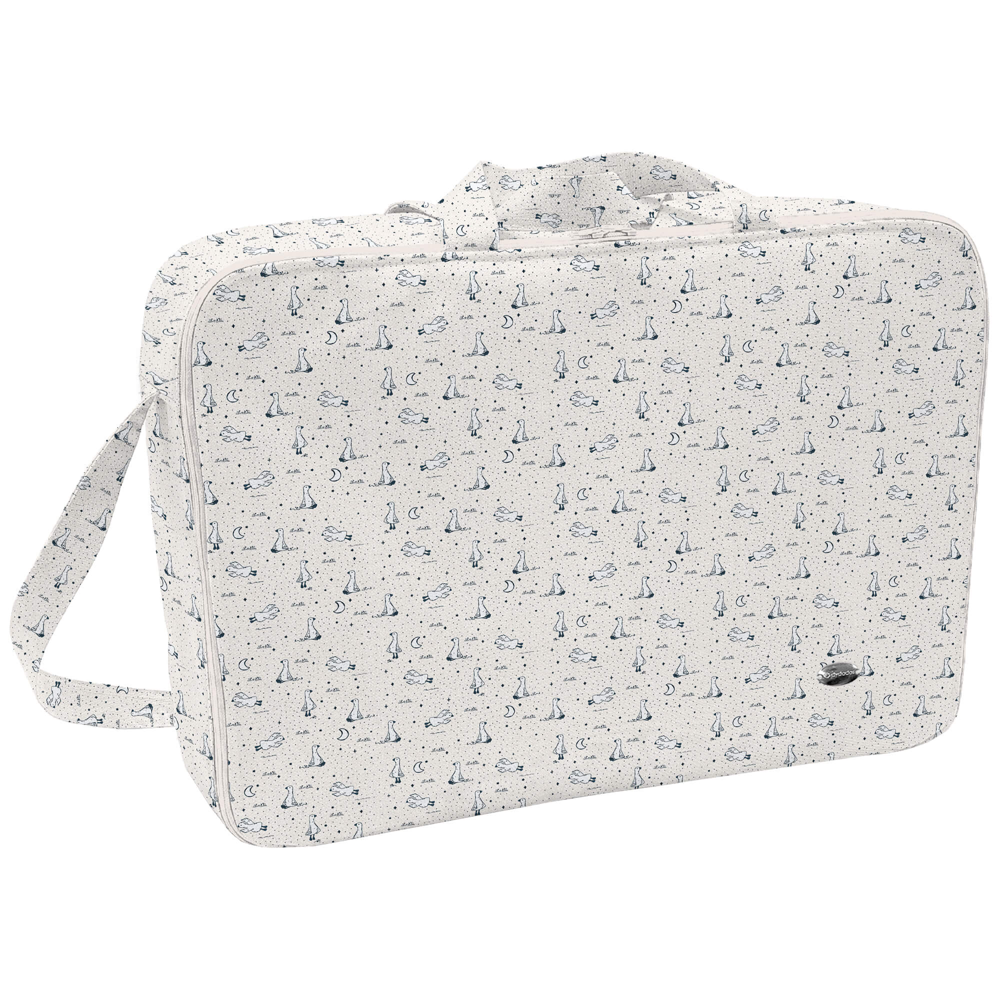 Maleta tejido estampado Siena Azul Maleta en tejido estampado Siena Azul. Para el interior tejido blanco impermeable.