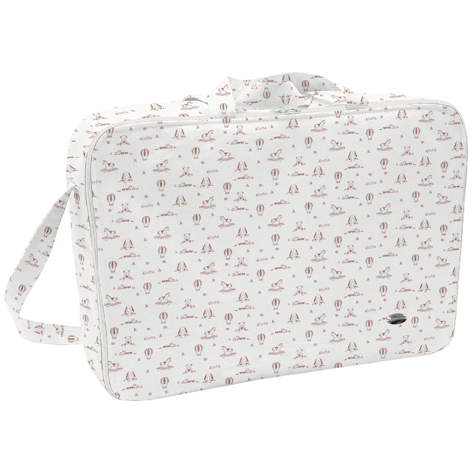 Maleta tejido estampado Sueños Maquillaje Maleta en tejido estampado Sueños Maquillaje. Para el interior tejido blanco impermeable.