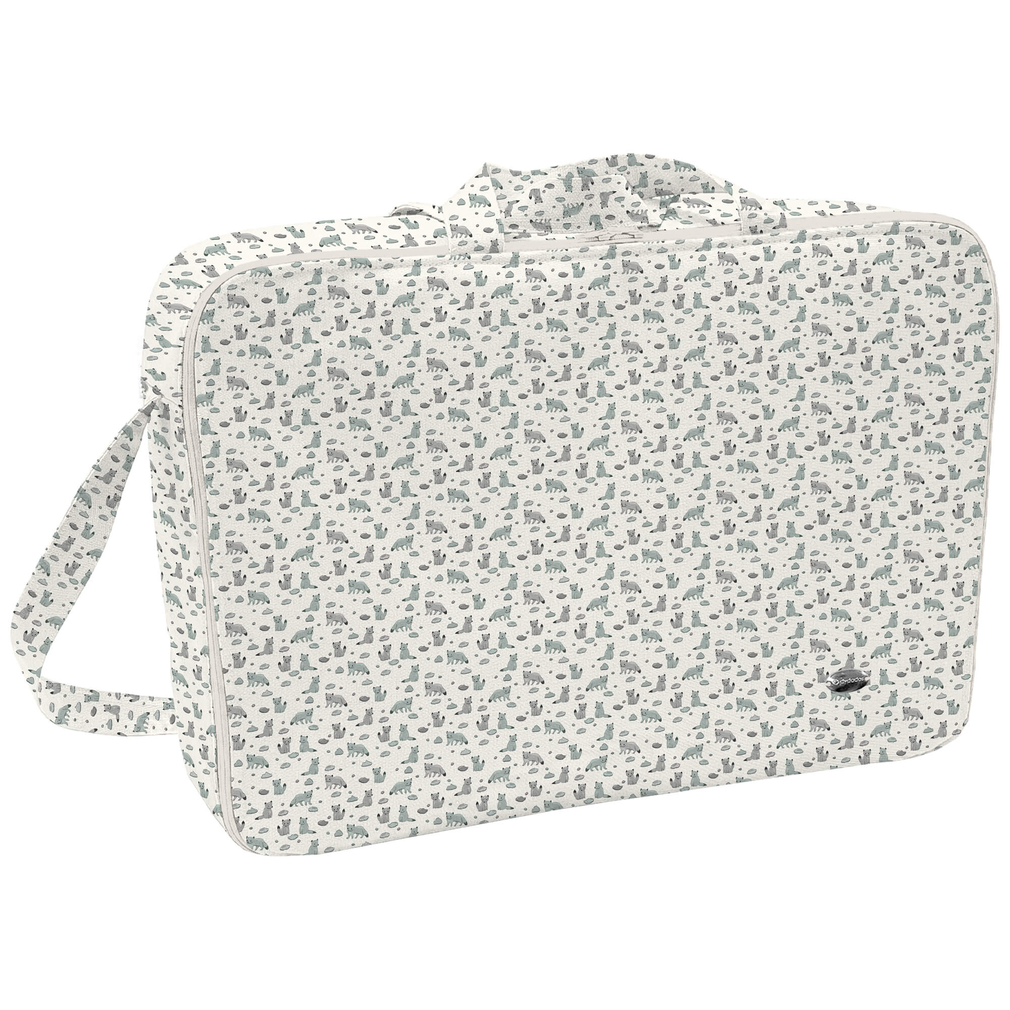 Maleta tejido estampado Verona Verde - Jessie Verde - Arán Maleta en tejido estampado Verona Verde - Jessie Verde - Arán. Para el interior tejido blanco impermeable.