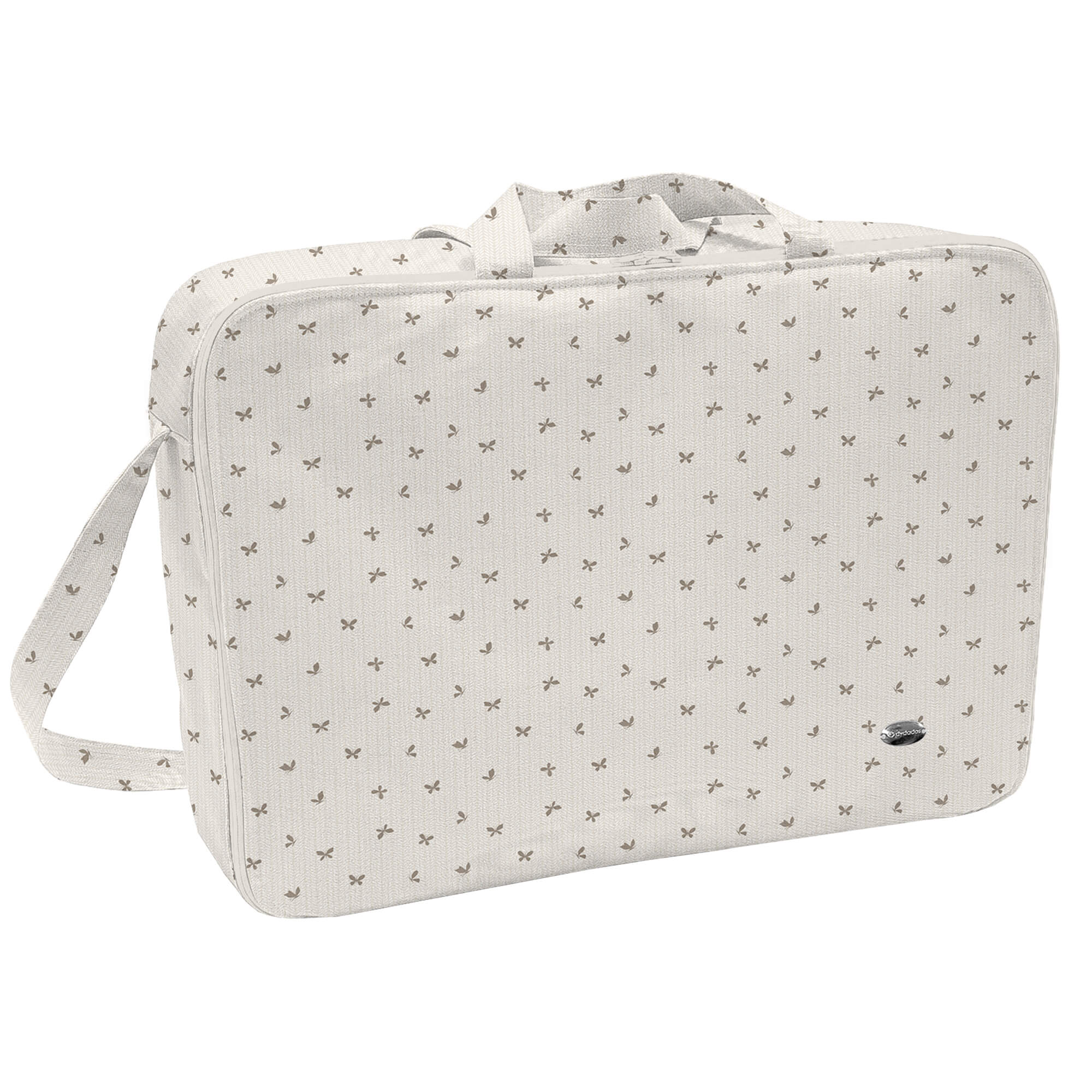 Maleta Indra tostado Maleta para el bebé en tejido impermeable estampado Indra tostado