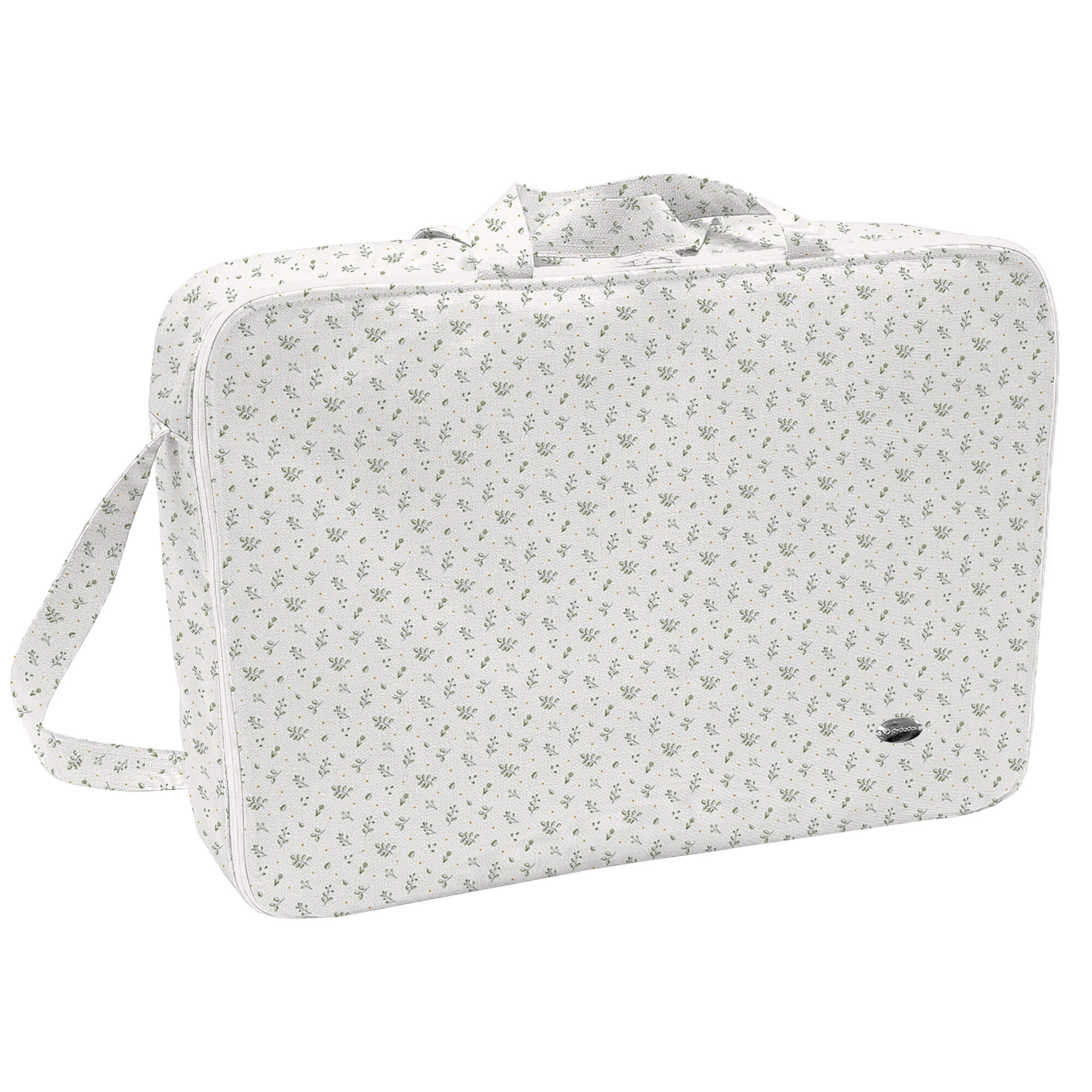 Maleta Luan verde Maleta para el bebé en tejido impermeable estampado Luan verde