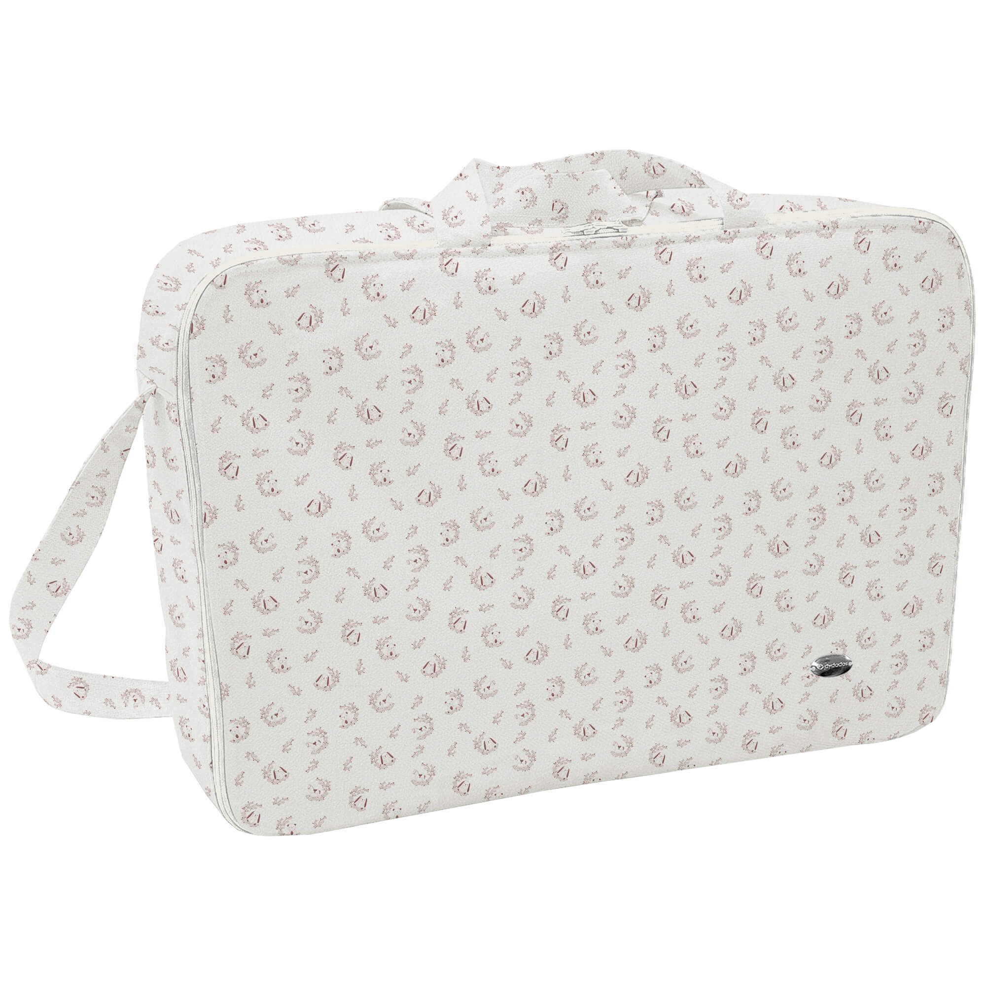 Maleta polipiel estampada Florencia Maquillaje Maleta en tejido polipiel estampada Florencia Maquillaje. Para el interior tejido blanco impermeable.