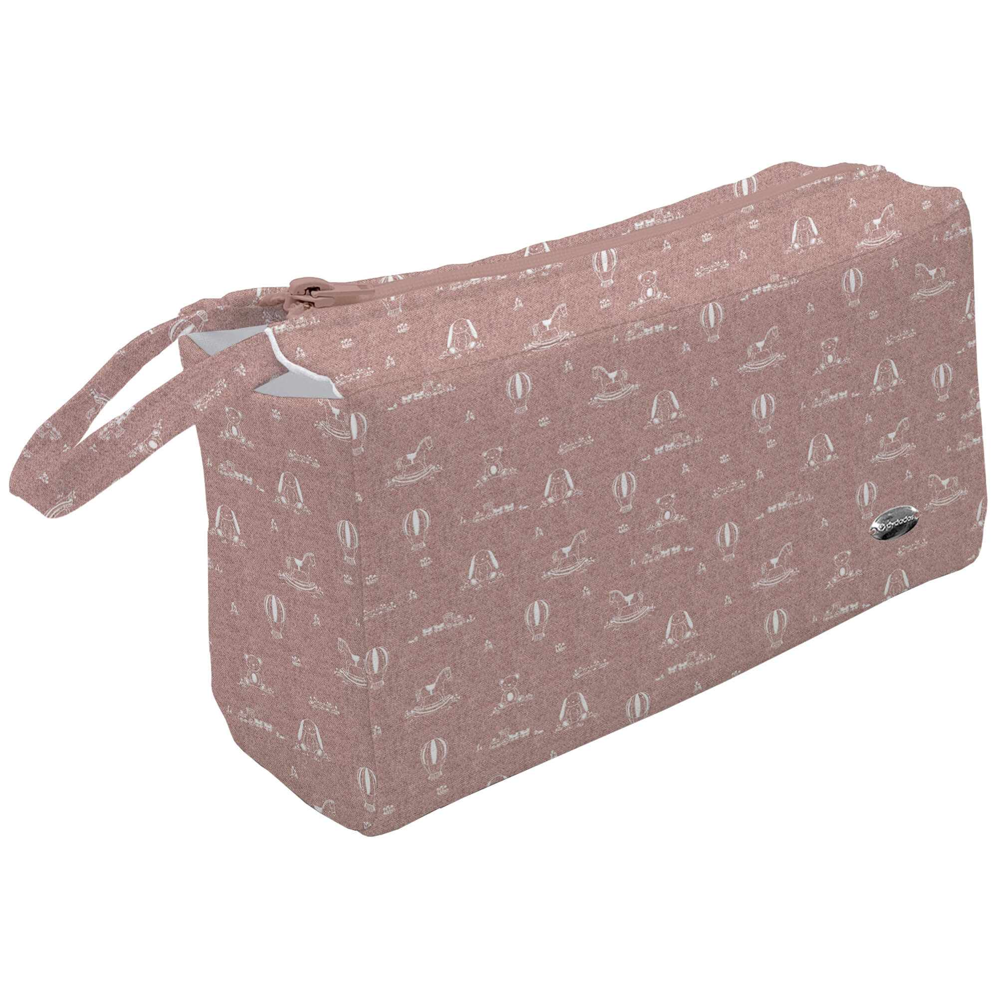 Neceser tejido estampado Dustin Maquillaje Neceser en tejido estampado Dustin Maquillaje. Para el interior tejido blanco impermeable.