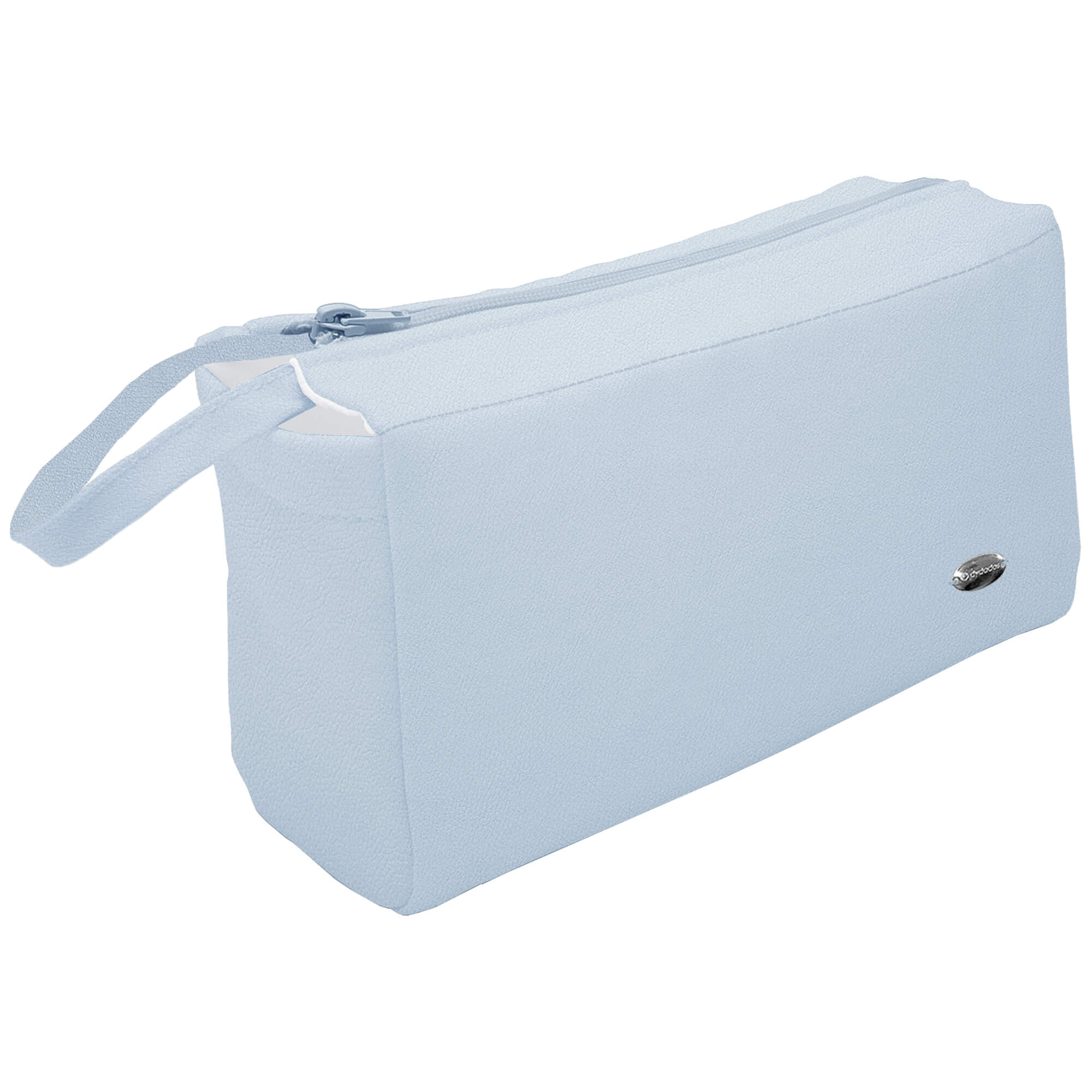 Neceser para el bebé en tejido polipiel lisa color celeste
