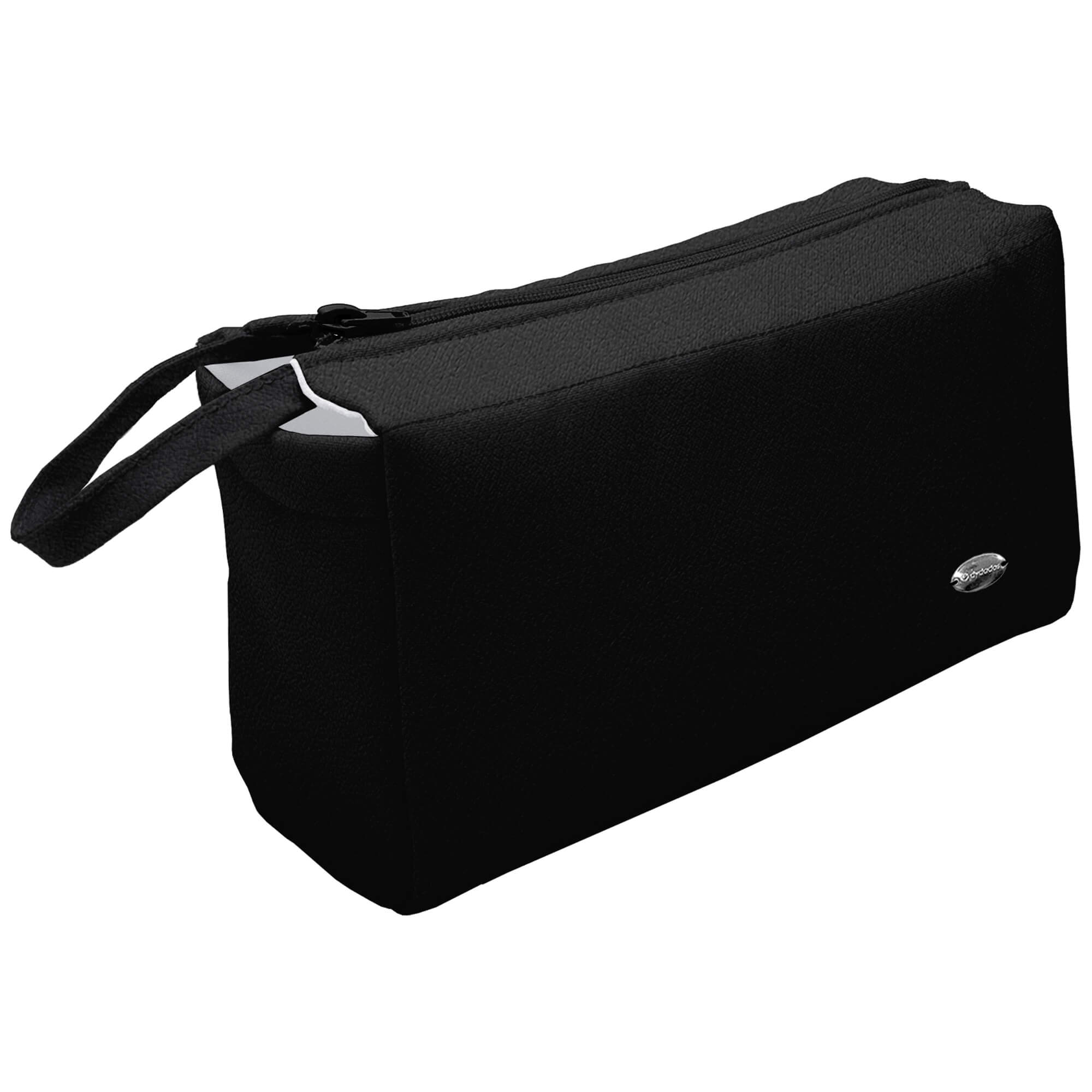 Neceser polipiel negro Neceser para el bebé en tejido polipiel lisa color negro