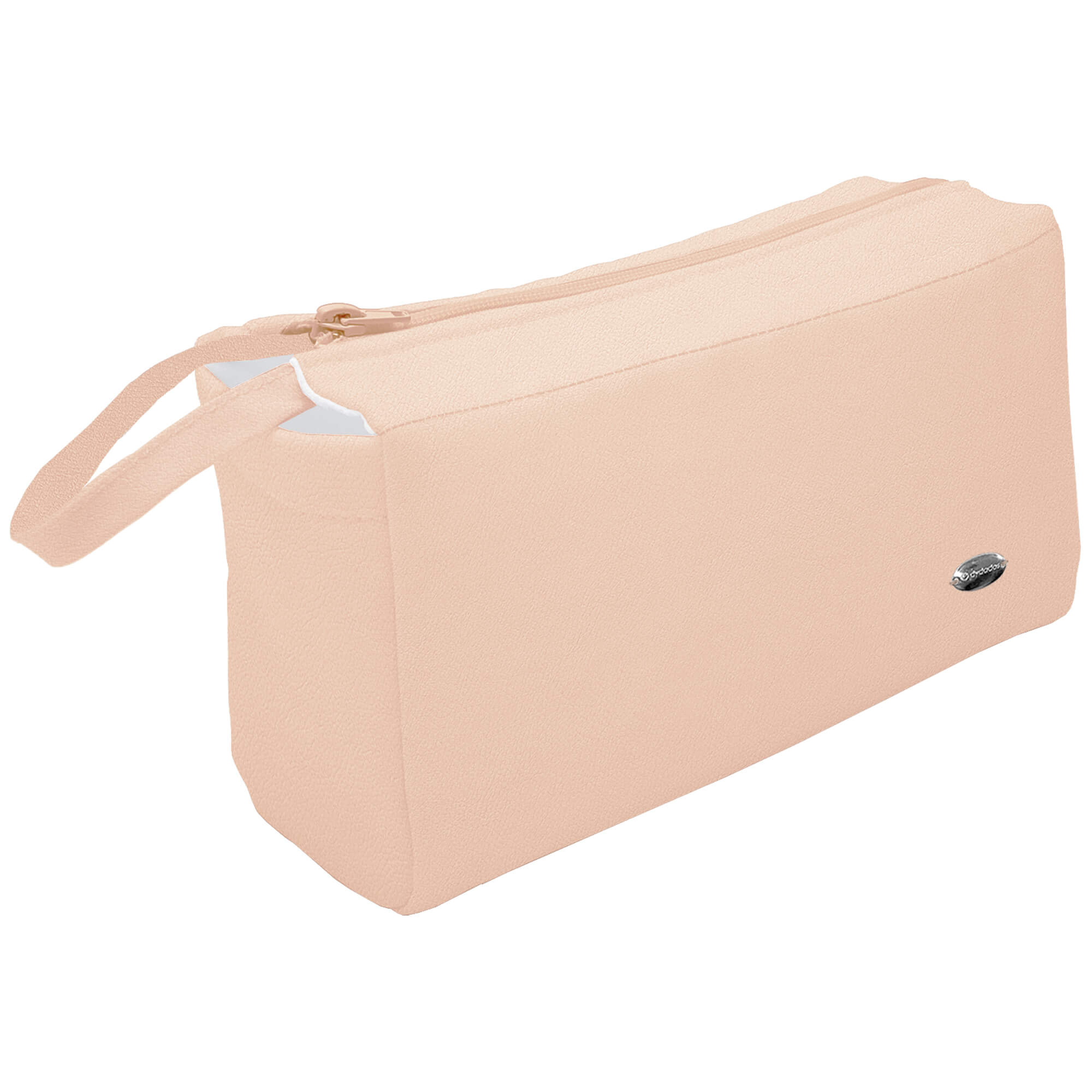 Neceser para el bebé en tejido polipiel lisa color rosa