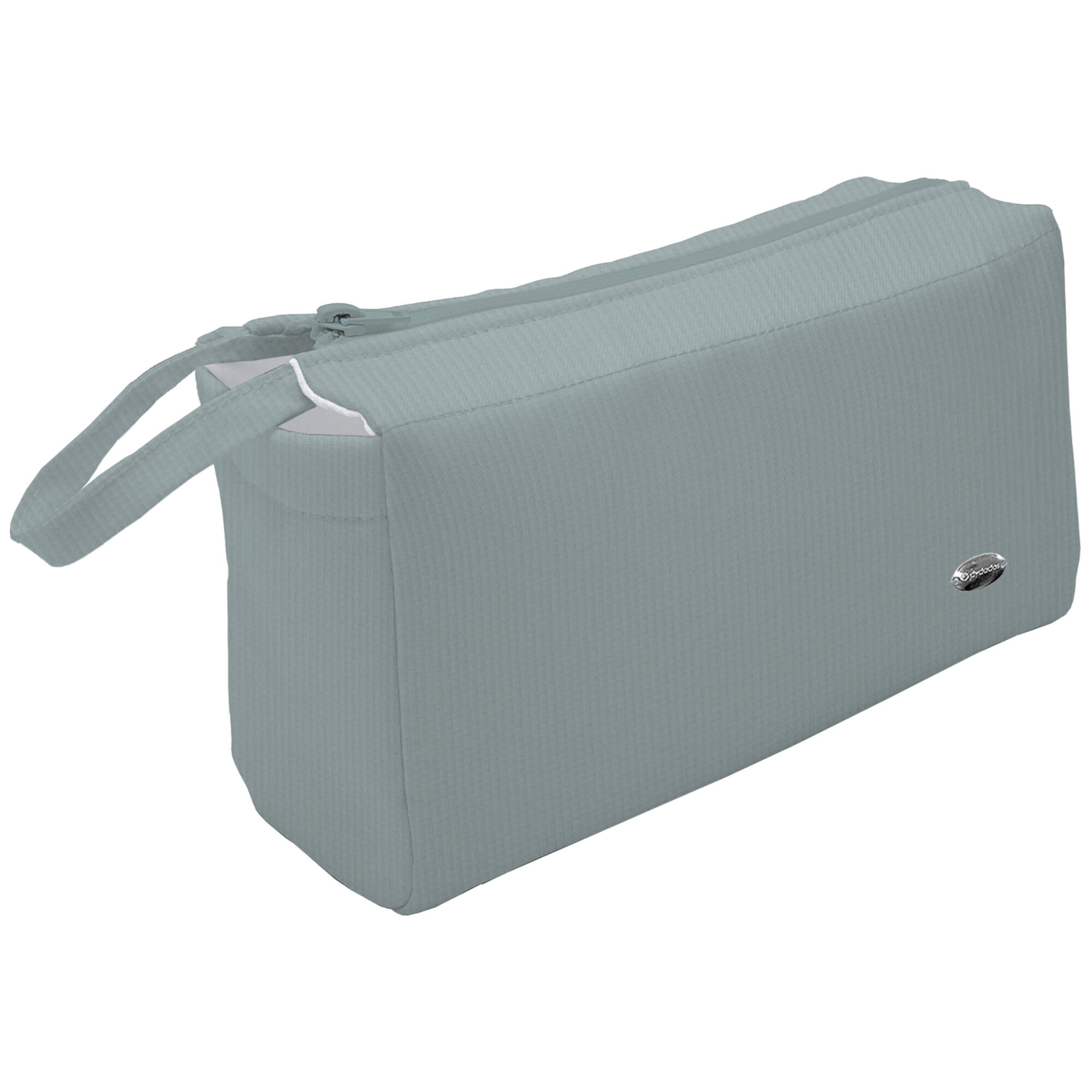 Neceser serker menta Neceser para el bebé en tejido serker de algodón color menta