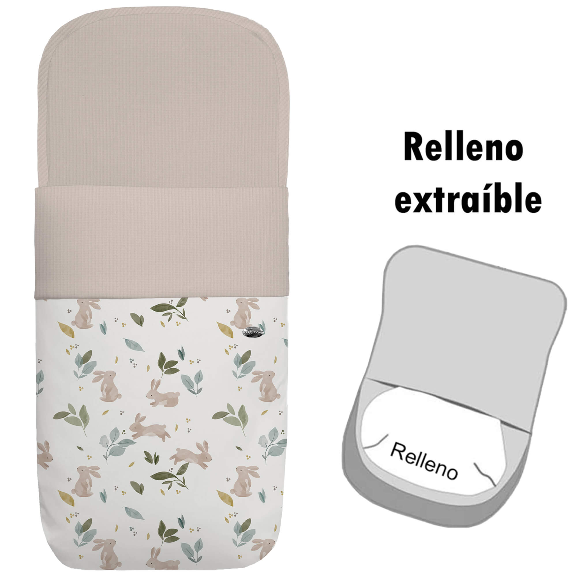 Saco capazo desenfundable Uriel tostado Saco universal para capazo desenfundable Uriel tostado