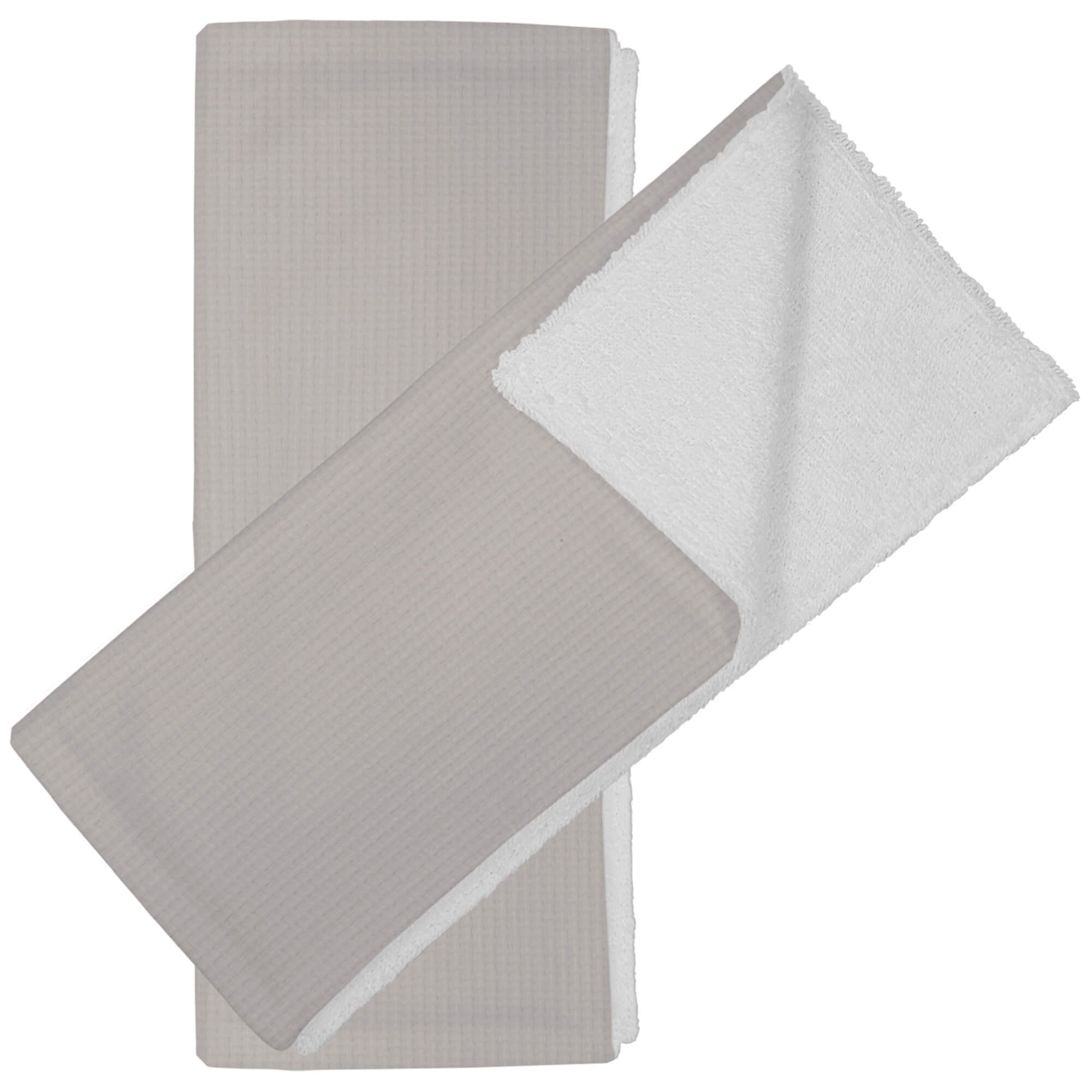 Babitas en tejido rizo de algodón por un lado y por el otro en piqué de algodón; Serker tostado