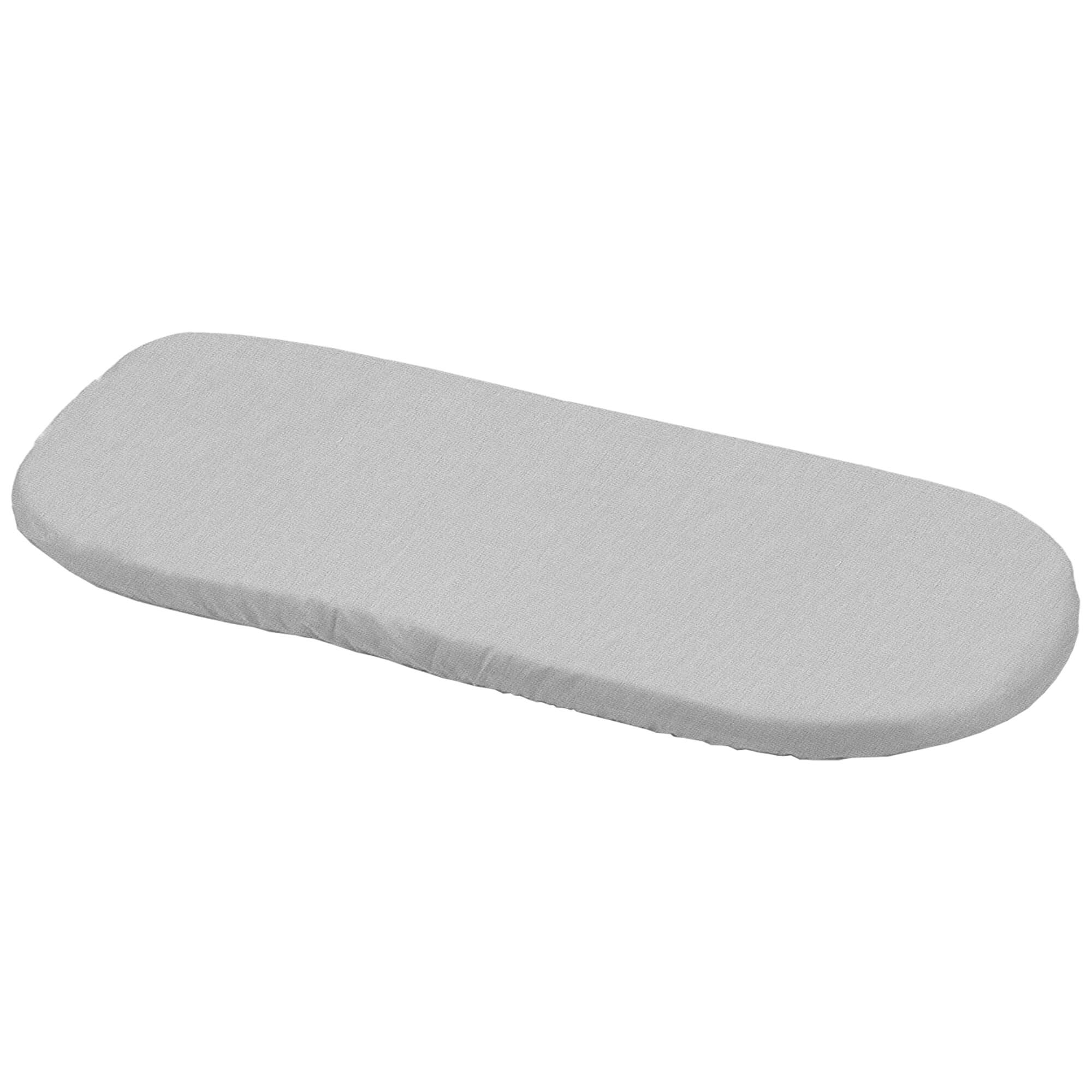 Bajera para colchón de capazo en tejido villela de algodón color gris perla Bajera para colchón de capazo en tejido villela de algodón color gris perla