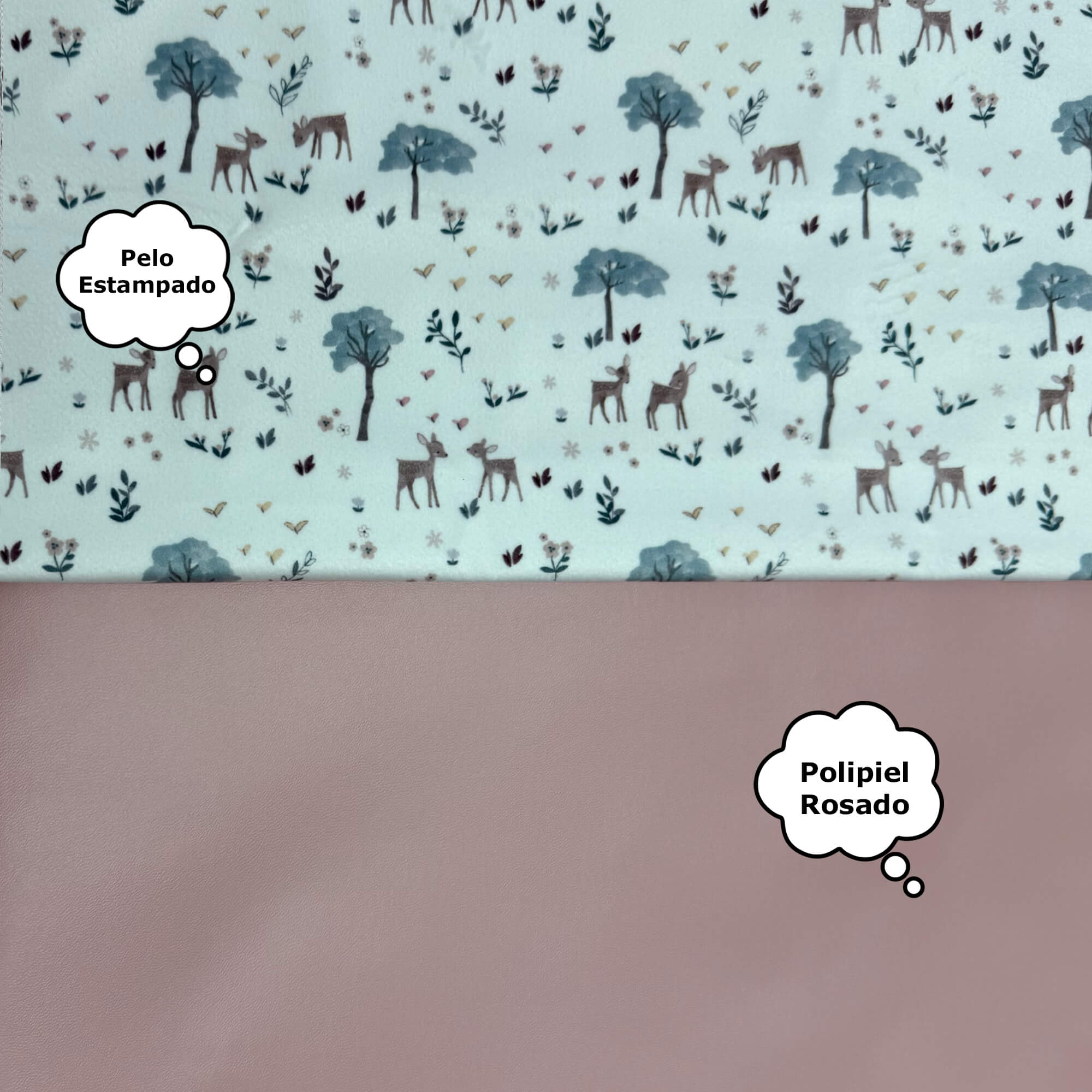 bambi-pelo-polipiel-rosado en el interior pelo colección Bambi