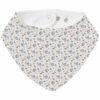 Bandana grande en tejido villela estampada y por el revés rizo de algodón; colección Gala y Zoe