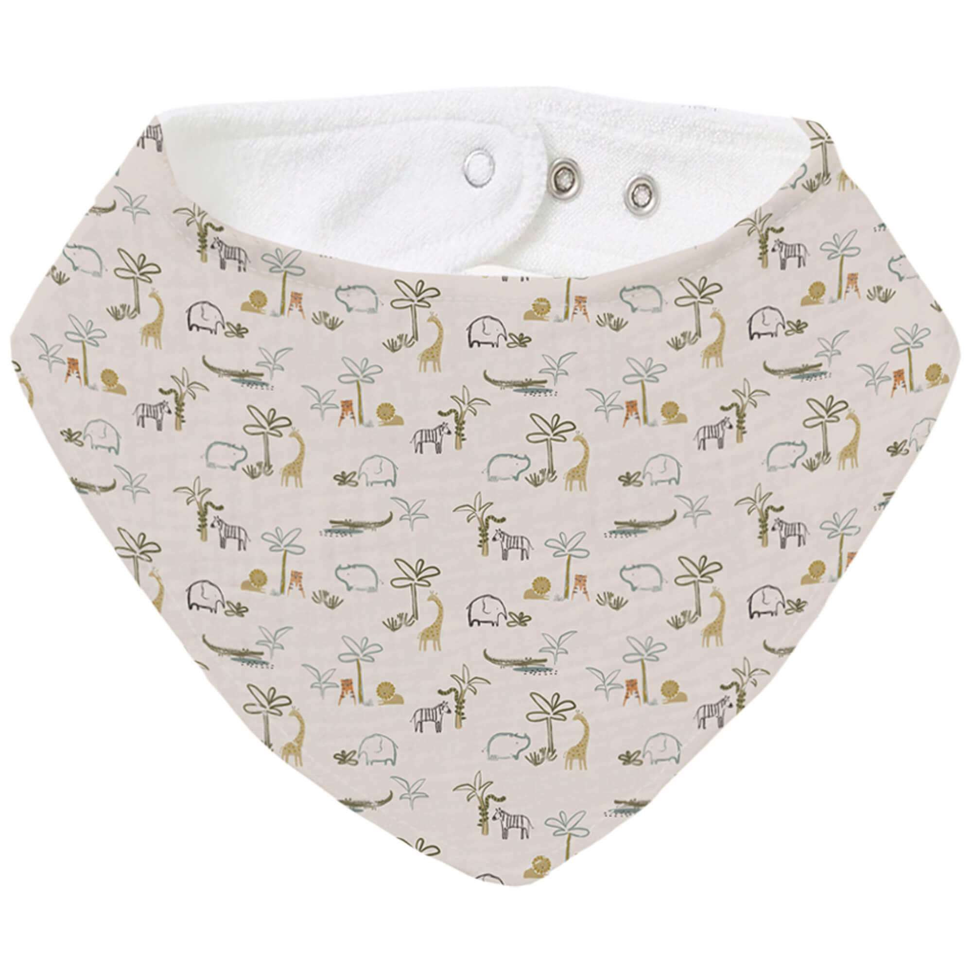 Bandana grande Henry Bandana grande en tejido villela estampada y por el revés rizo de algodón; colección Henry