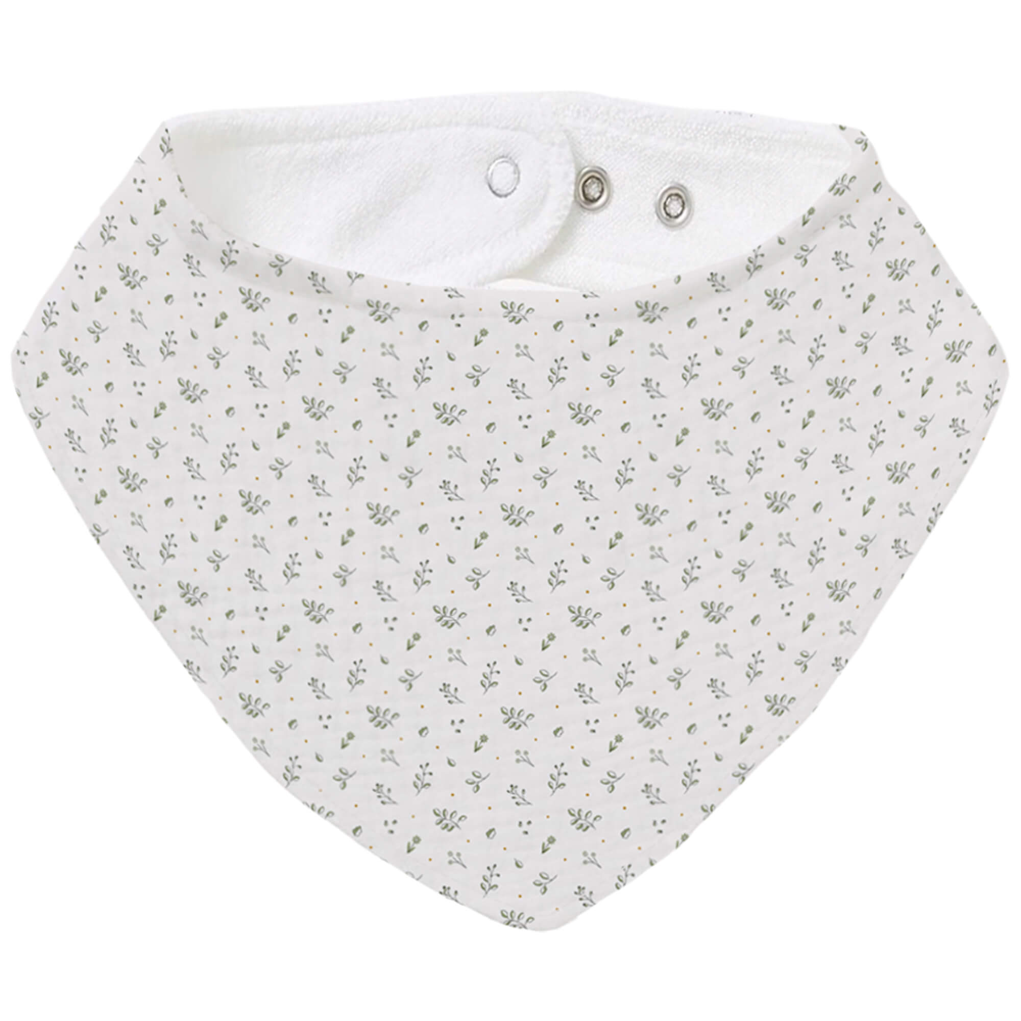 Bandana grande Luan Verde Bandana grande en tejido villela estampada y por el revés rizo de algodón; colección Luan Verde