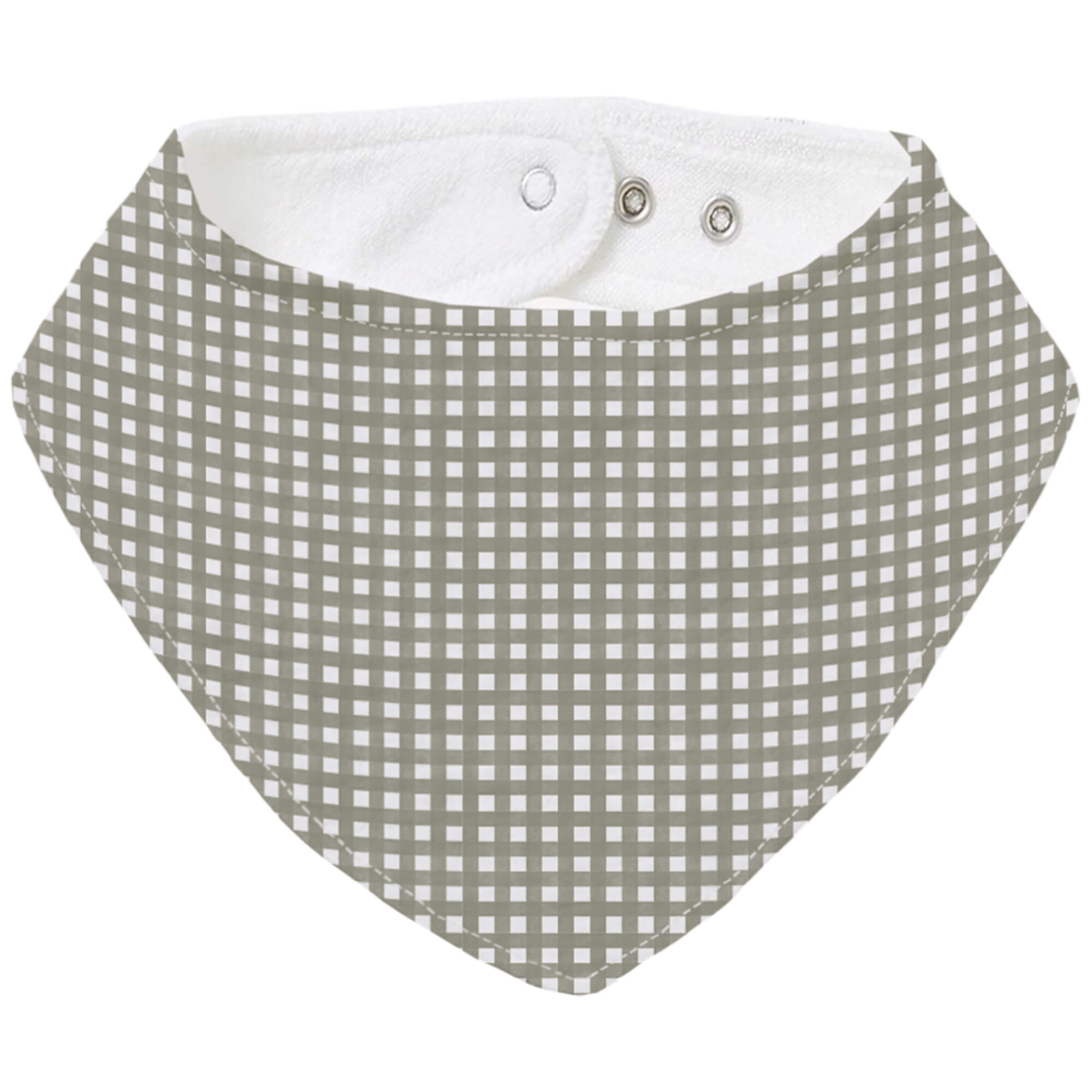 Bandana grande Vichy Doly Bandana grande en tejido villela estampada y por el revés rizo de algodón; colección Vichy Doly