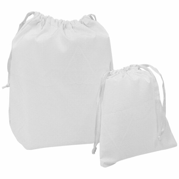 Bolsas de Muda en tejido bambula de algodón; Bambula plumeti blanco