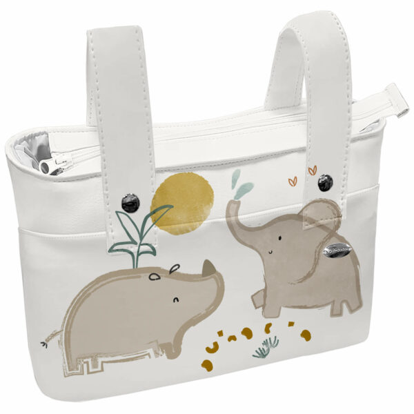 Bolso modelo Organizador XL en tejido estampado diseño Guillen