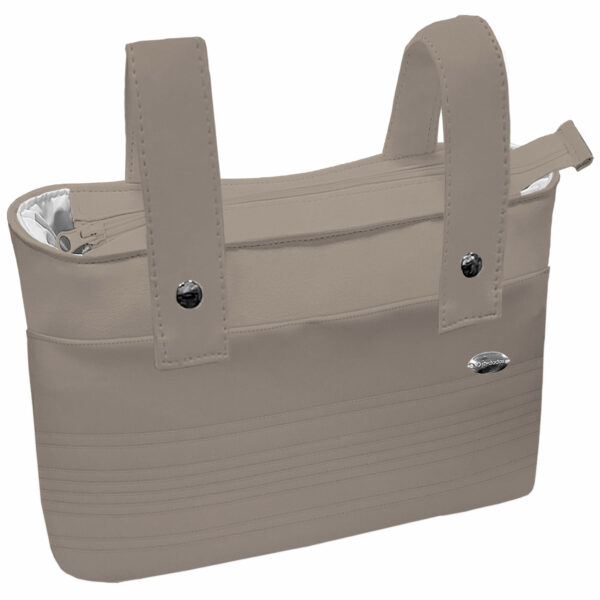 Bolso modelo Organizador XL en tejido polipiel con jaretas visón