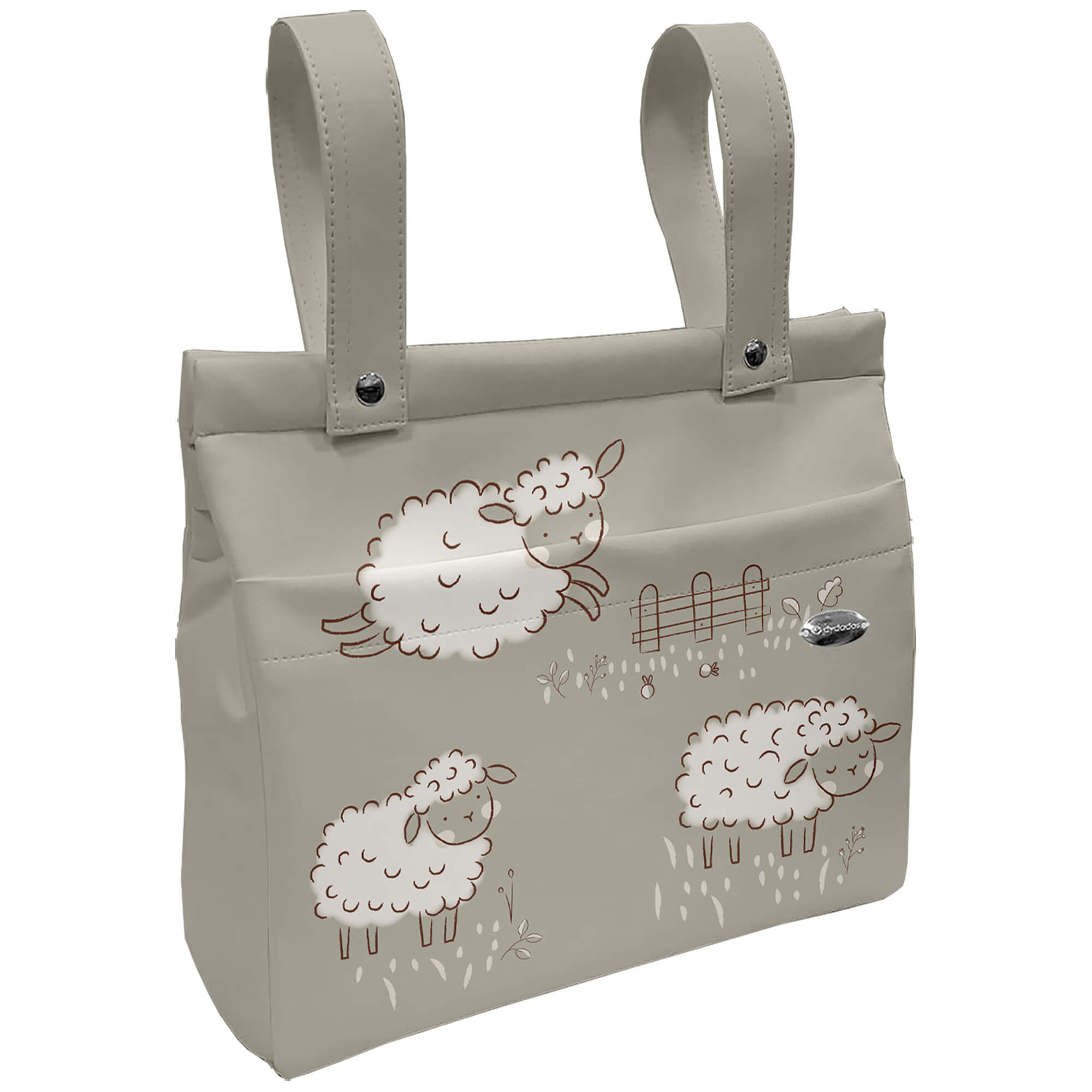 Bolso modelo Panera en tejido estampado diseño Doly