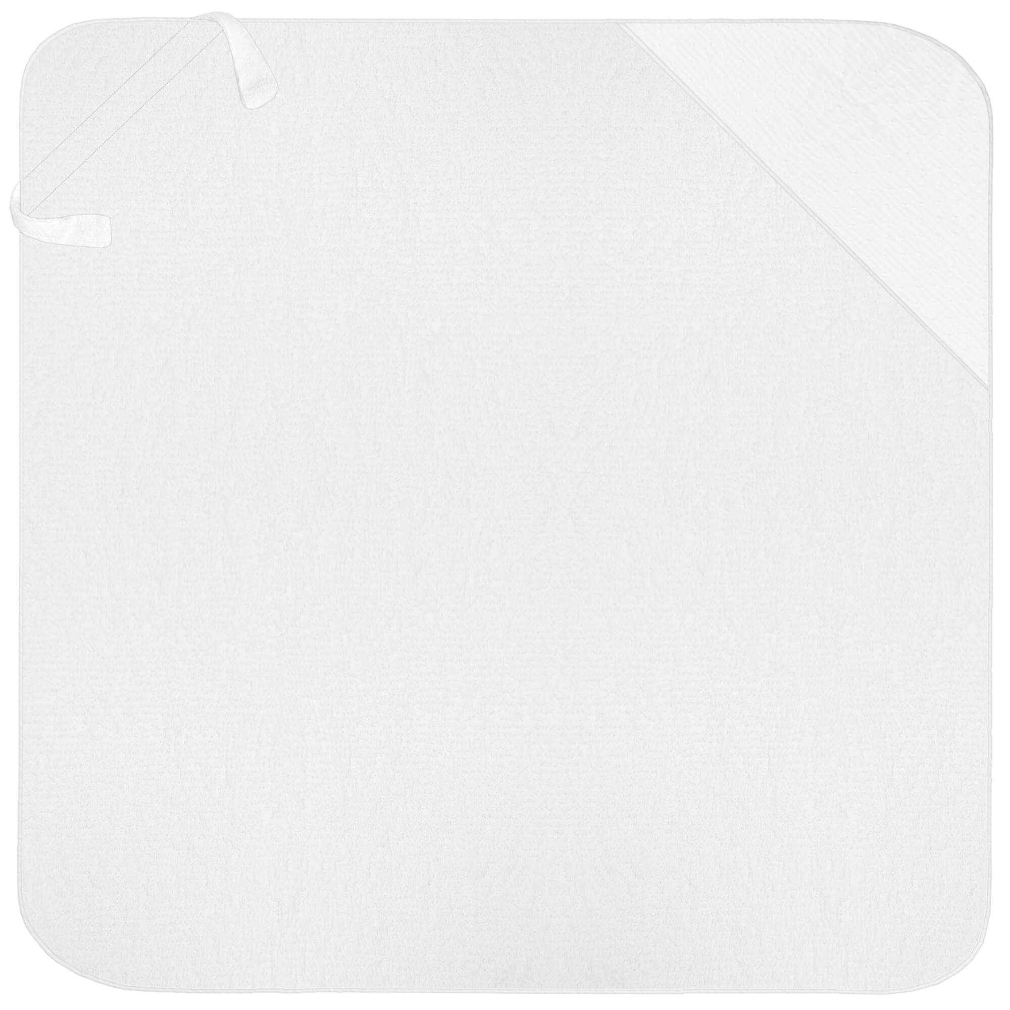 Capa de Baño Grande Bambula plumeti blanco Capa de Baño Grande en tejido rizo de algodón con el borde y capucha en bambula de algodón; Bambula plumeti blanco