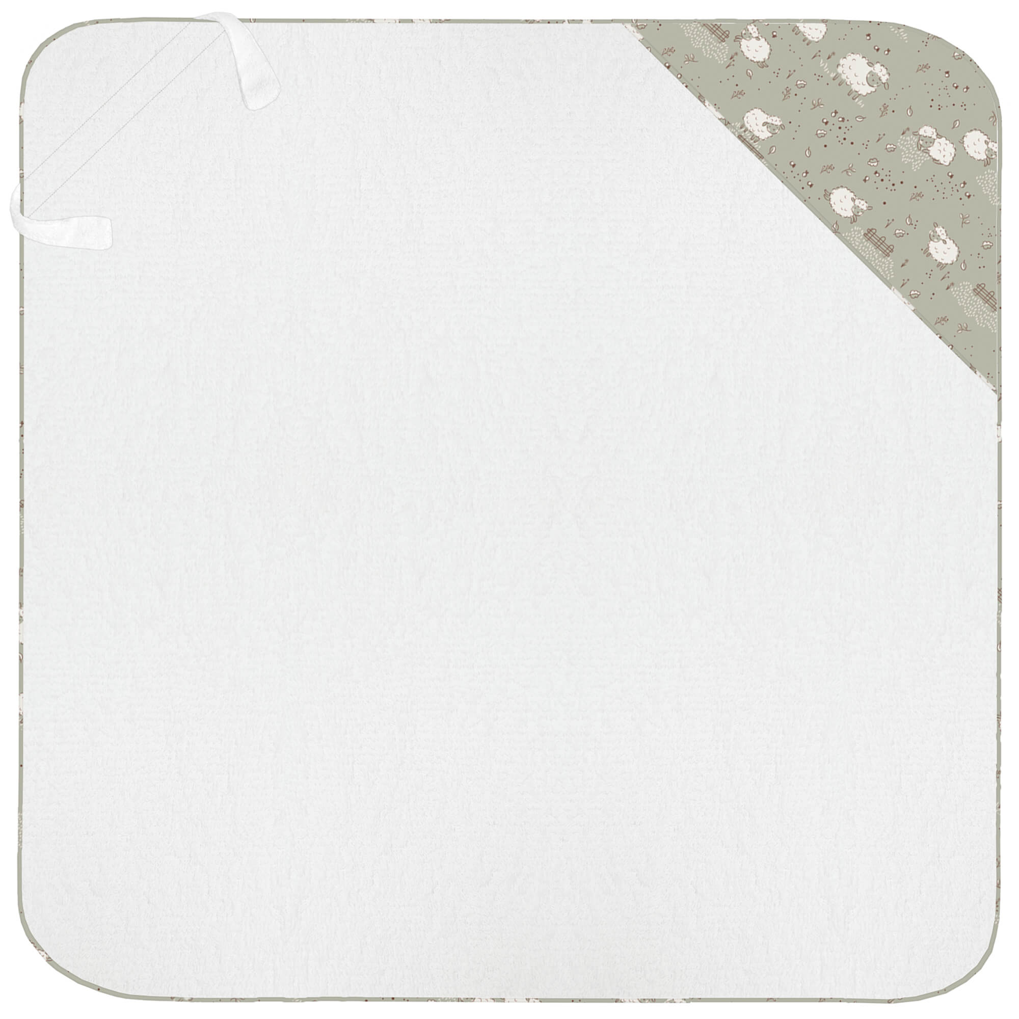 Capa de Baño Grande Doly Capa de Baño Grande en tejido rizo de algodón con el borde y capucha en villela estampada colección Doly