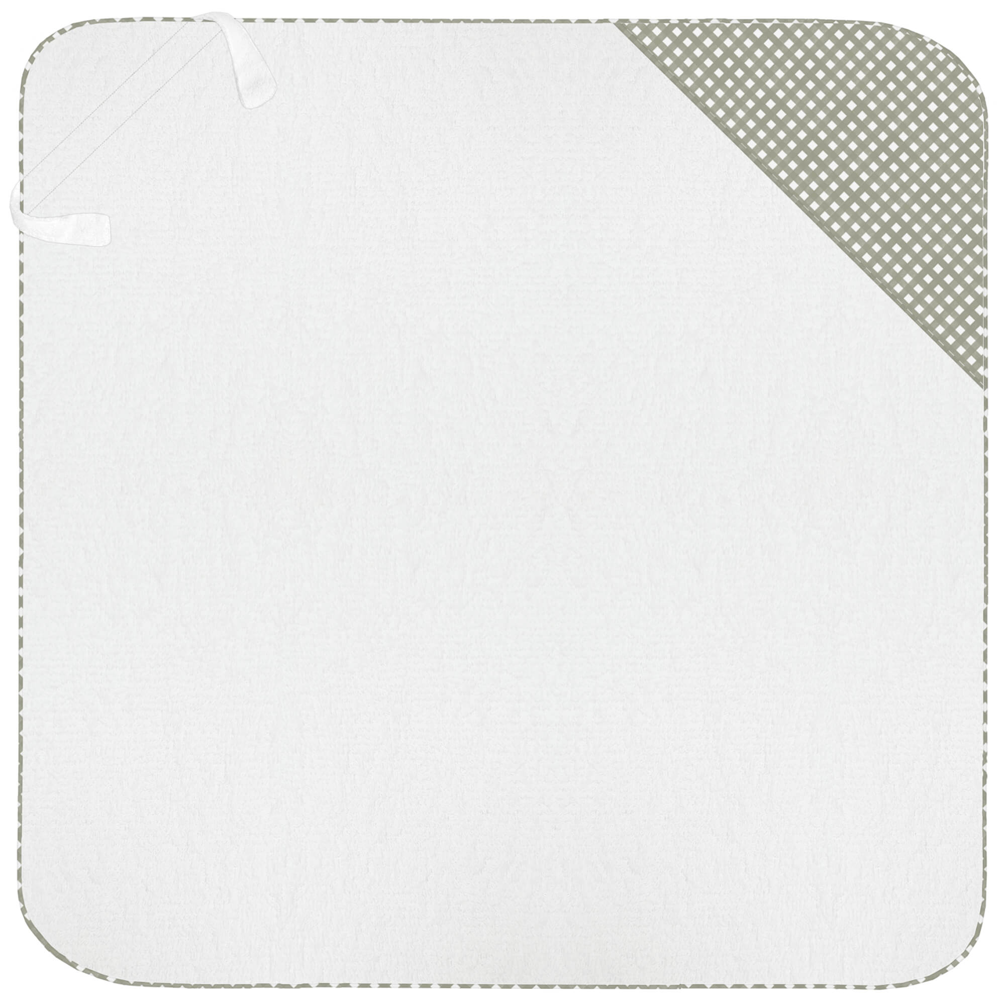 Capa de Baño Grande Vichy Doly Capa de Baño Grande en tejido rizo de algodón con el borde y capucha en villela estampada colección Vichy Doly