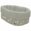 Cesta de Baño tejido impermeable estampado Doly; por dentro tejido villela estampada vichy Doly
