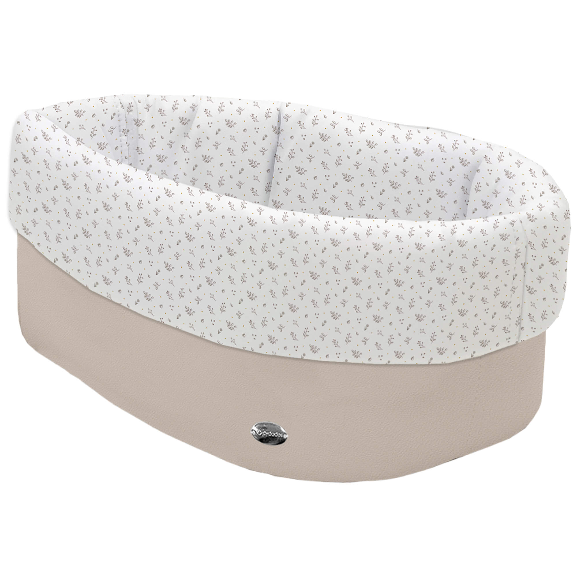 Cesta de Baño polipiel tostado Luan Tostado Cesta de Baño por fuera en tejido polipiel color tostado; por dentro en tejido villela estampada colección Luan Tostado