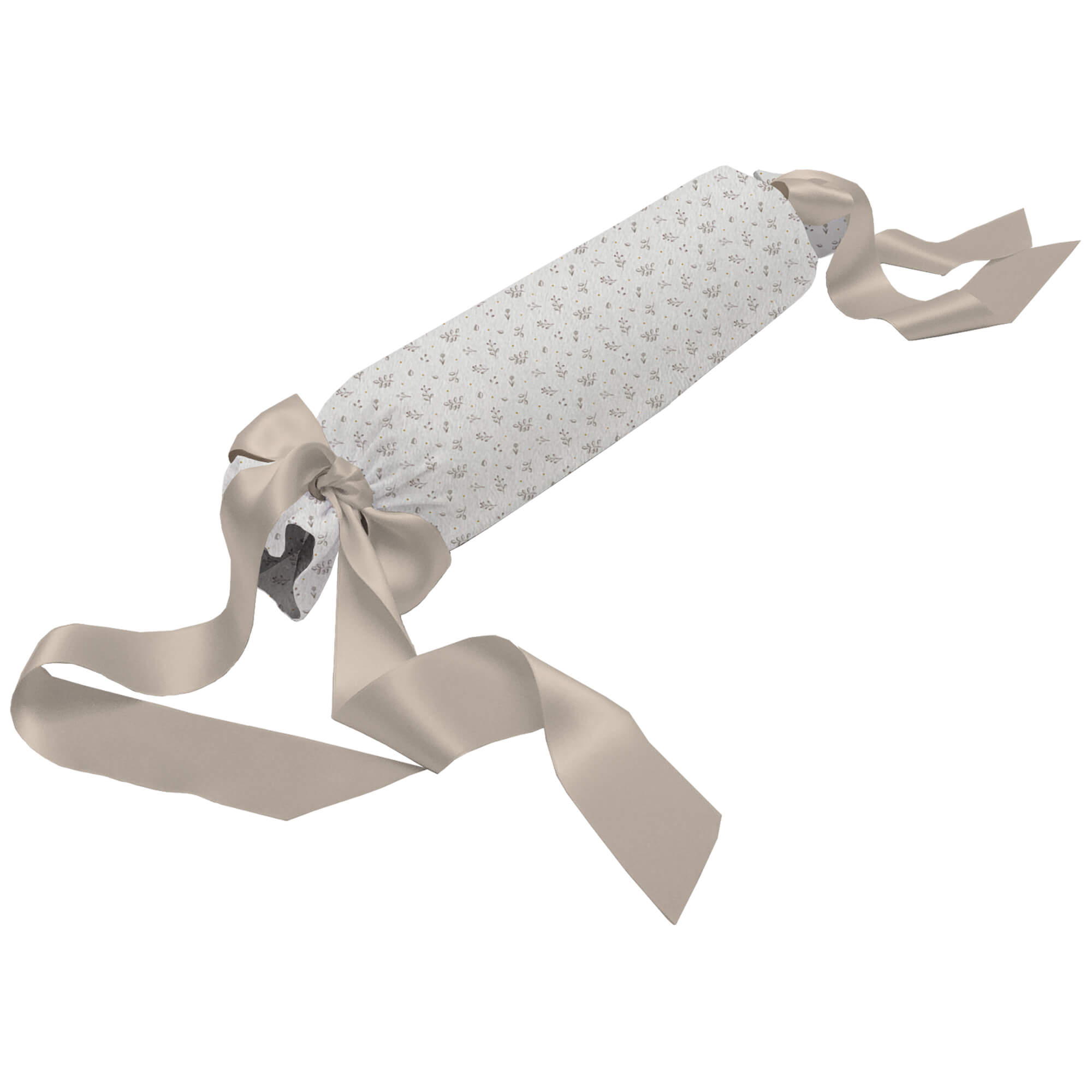 Cojín antivuelco Luan tostado Cojín antivuelco en tejido pelo estampado Luan tostado