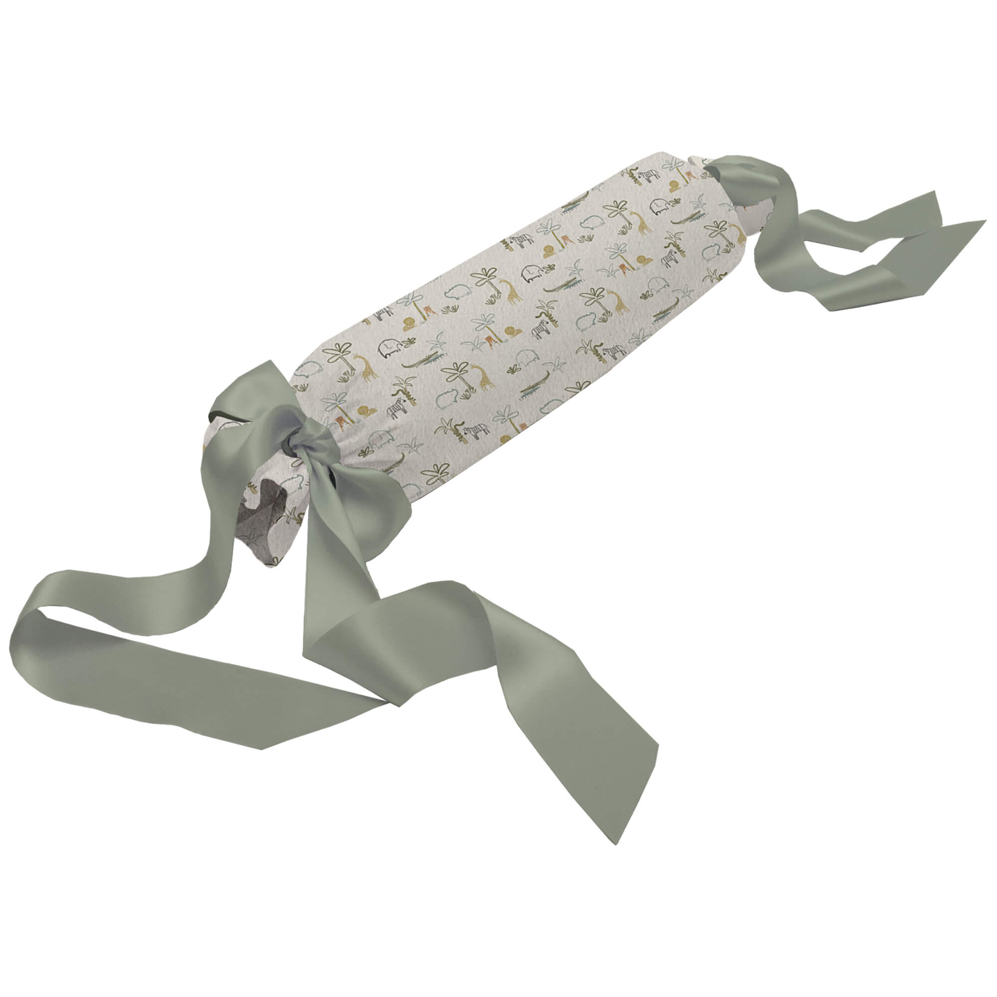 Cojín antivuelco pelo verde Henry Cojín antivuelco en tejido pelo estampado Henry