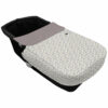 Colcha para Capazo con Cinturón en tejido polipiel muy suave estampado Doly. Para el babero pelo estampado Vichy Doly arena Gala