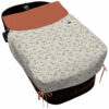 Colcha para Capazo con Lazos en tejido impermeable muy calentito estampado Henry. Para el babero pelo liso color caldera