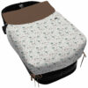 Colcha para Capazo con Lazos en tejido impermeable muy calentito estampado Benny. Para el babero pelo liso color marrón