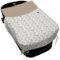 Colcha para Capazo con Lazos en tejido polipiel muy suave estampado Cristel. Para el babero pelo liso color marfil